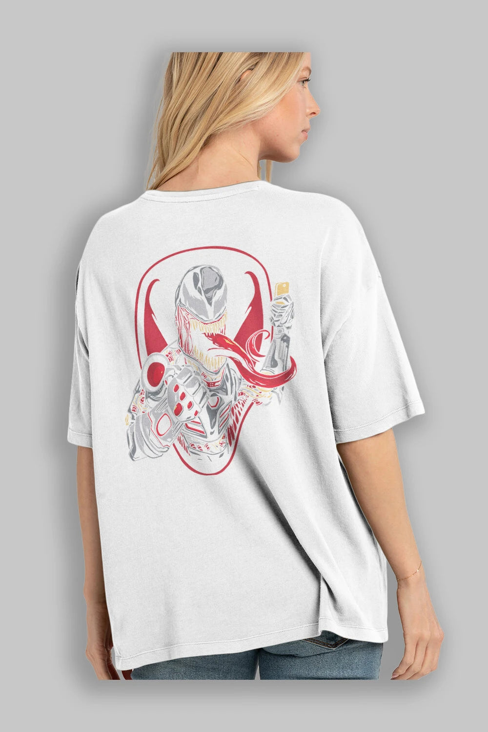 Venom (17) Arka Baskılı Oversize t-shirt Erkek Kadın Unisex %100 Pamuk Bisiklet Yaka tişort
