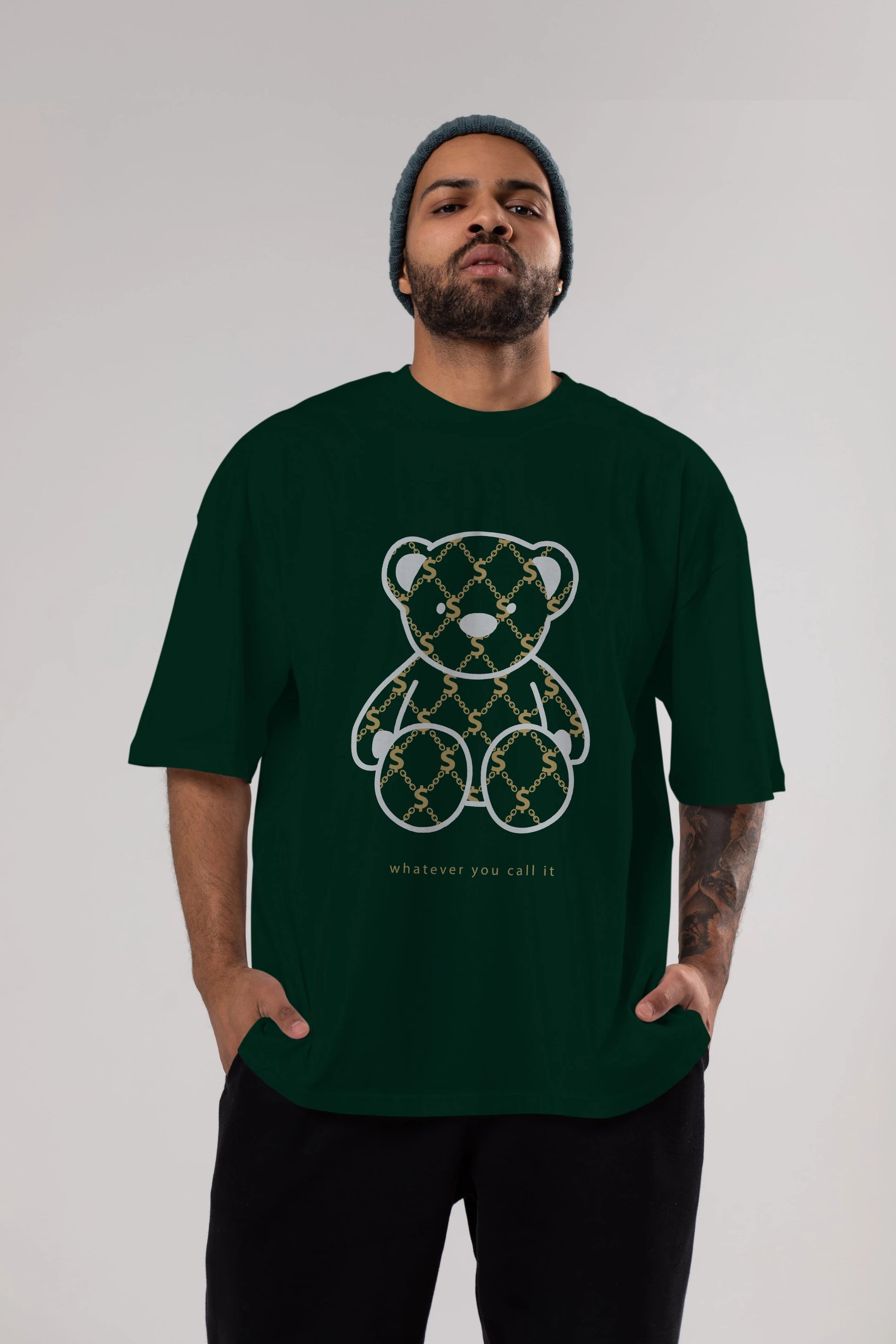 Whatever you Bear Ön Baskılı Oversize t-shirt Erkek Kadın Unisex