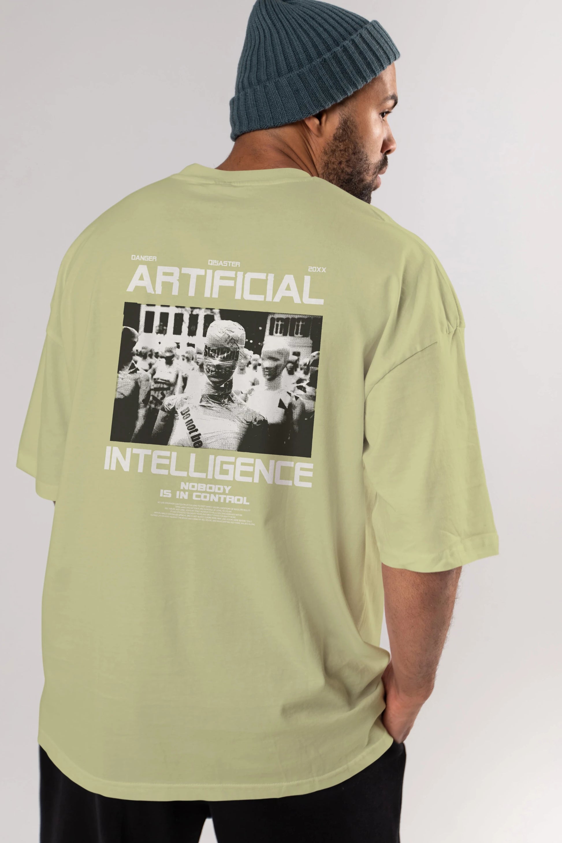 Artificial Intelligence Arka Baskılı Oversize t-shirt Erkek Kadın Unisex