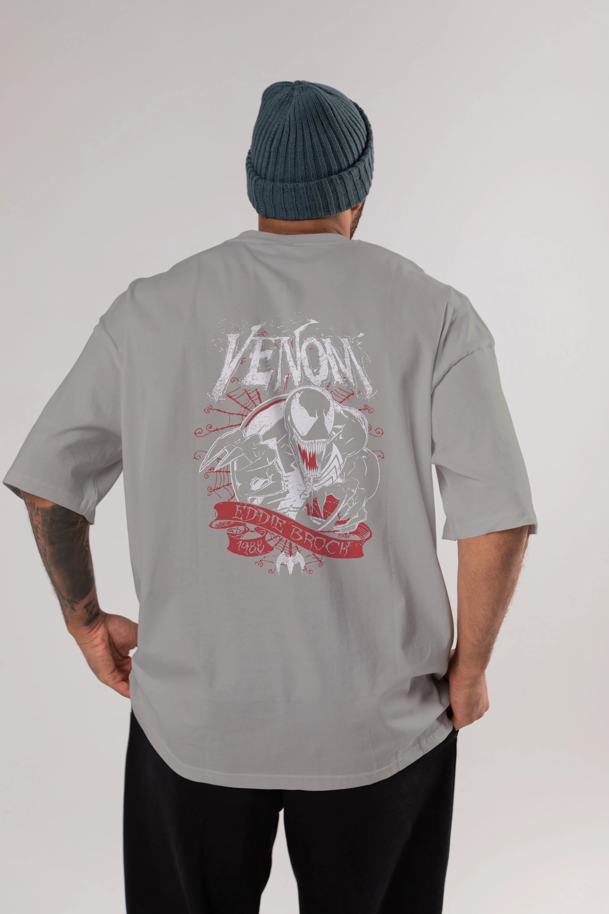 Venom (11) Arka Baskılı Oversize t-shirt Erkek Kadın Unisex %100 Pamuk Bisiklet Yaka tişort