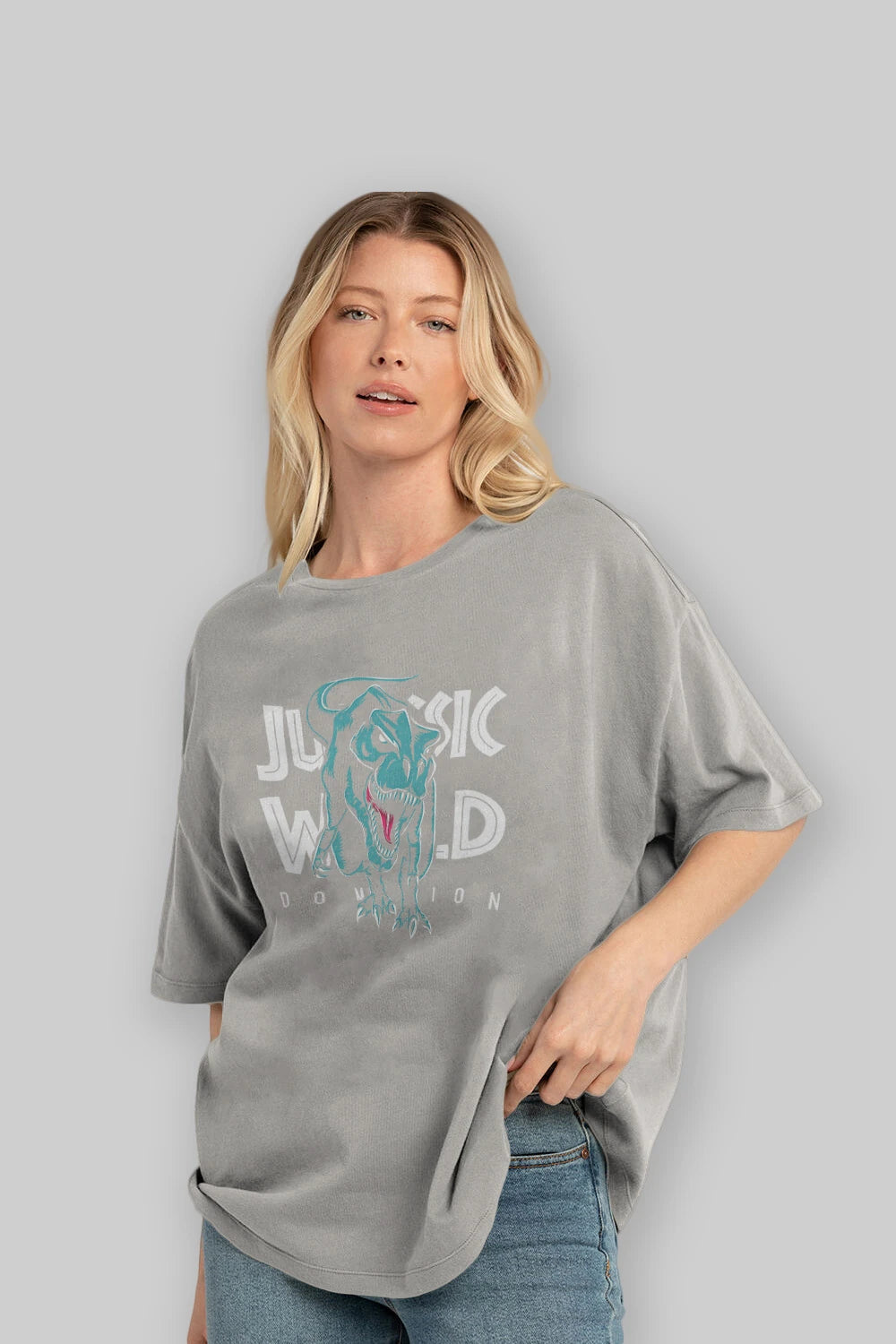 Jurassic Park (1) Ön Baskılı Oversize t-shirt Erkek Kadın Unisex %100 Pamuk Bisiklet Yaka tişort