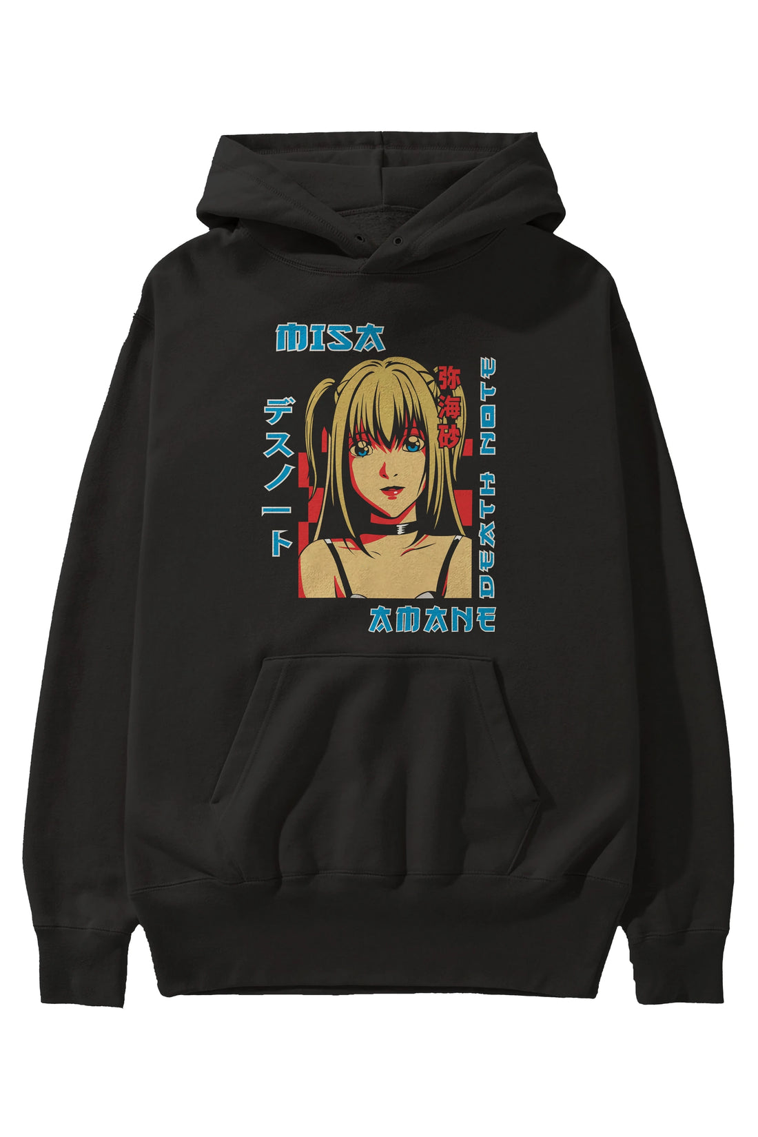 MISA-DEATH NOTE Anime Ön Baskılı Hoodie Oversize Kapüşonlu Sweatshirt Erkek Kadın Unisex