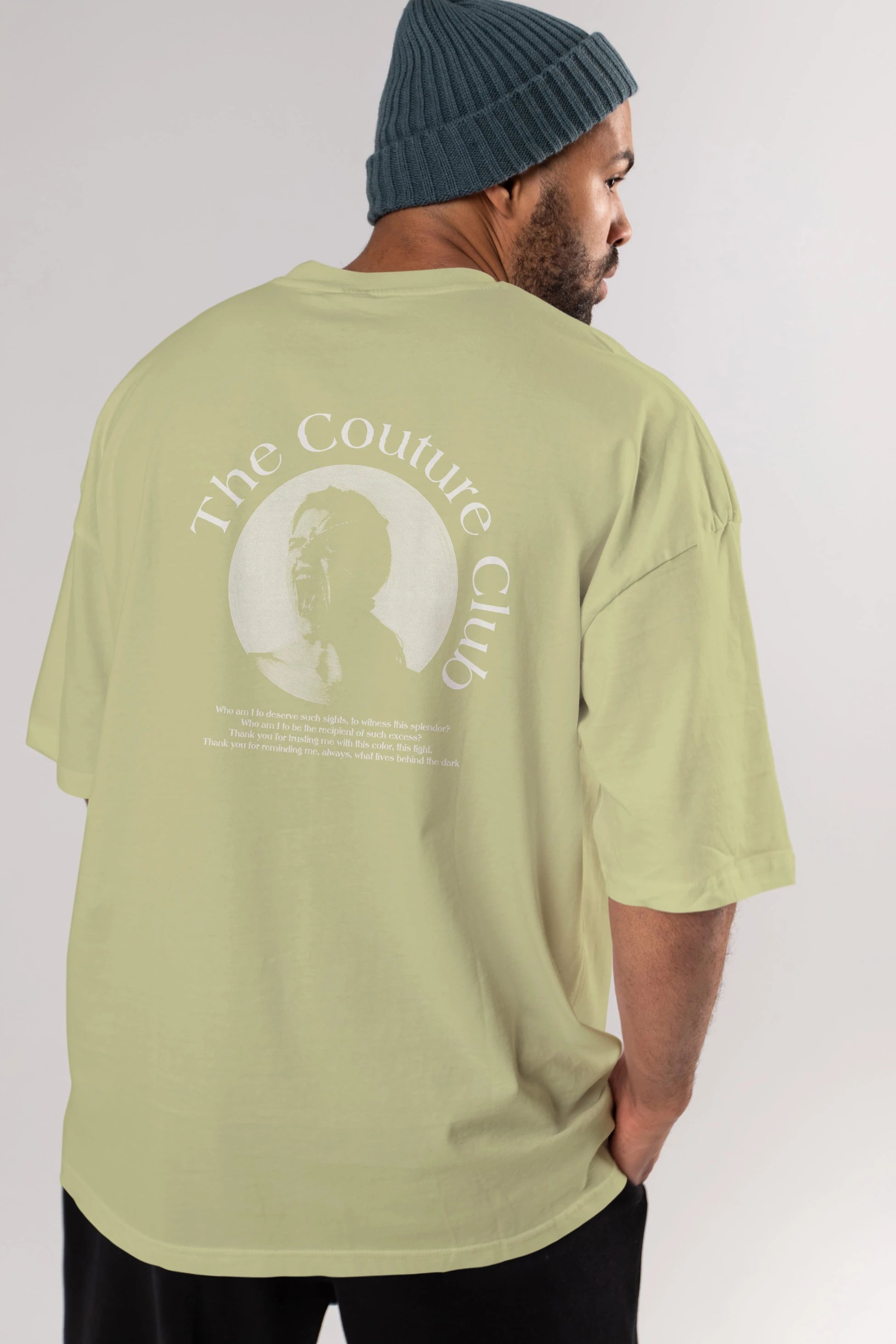 The Couture Club Arka Baskılı Oversize t-shirt Erkek Kadın Unisex