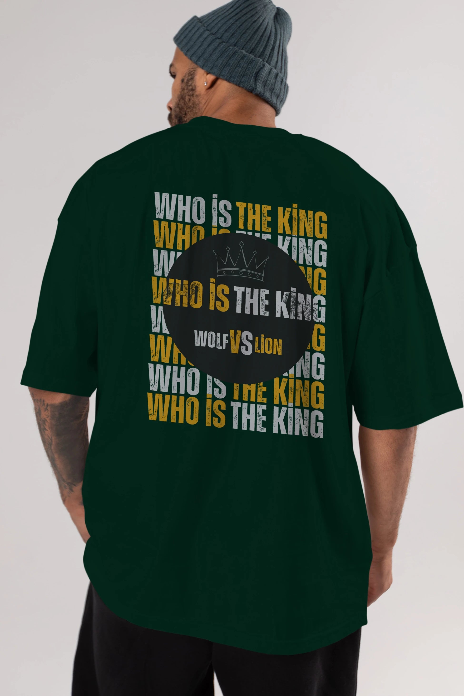 Who Is The King Yazılı Arka Baskılı Oversize t-shirt Erkek Kadın Unisex