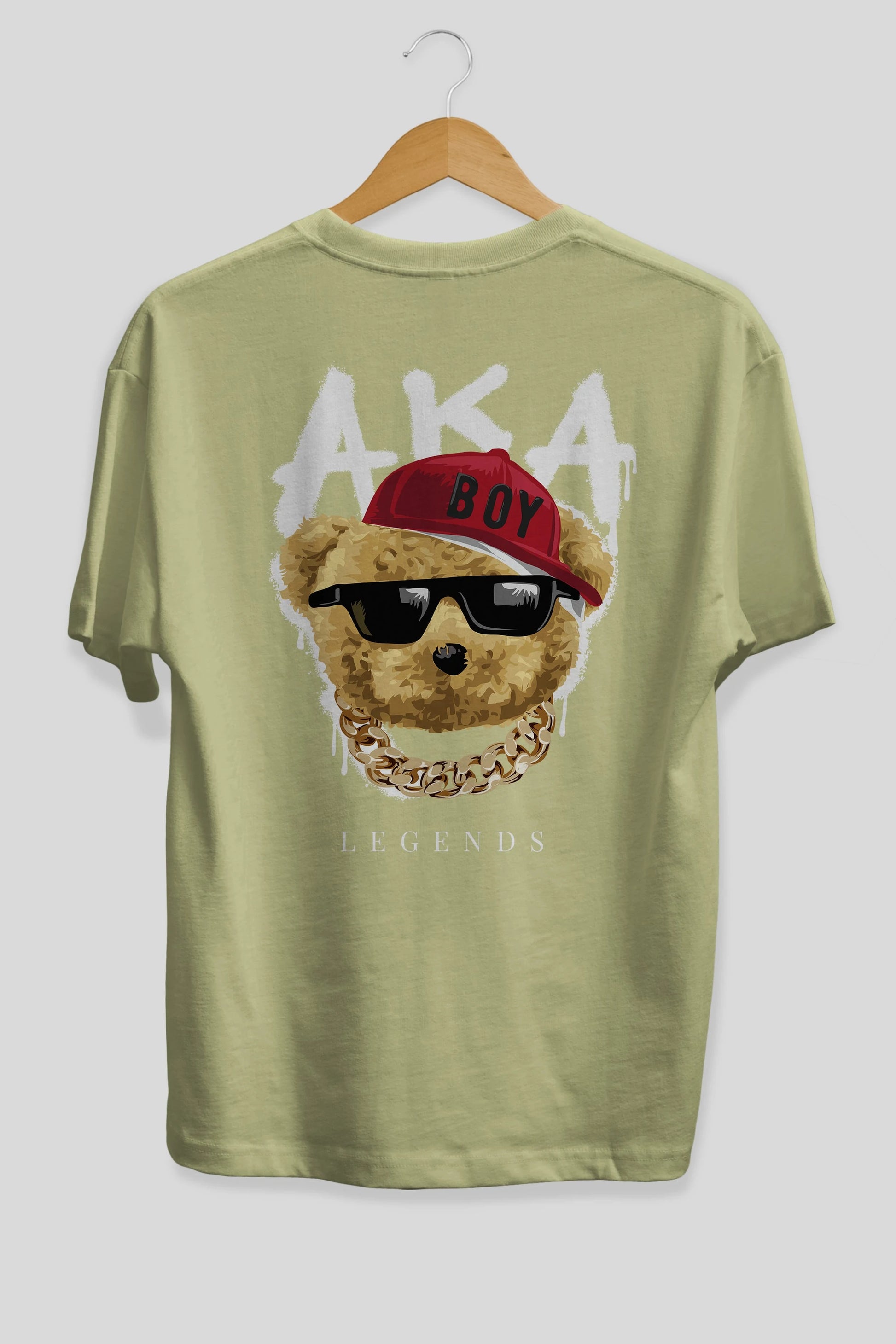 Teddy Bear Legends Arka Baskılı Oversize t-shirt Erkek Kadın Unisex %100 Pamuk