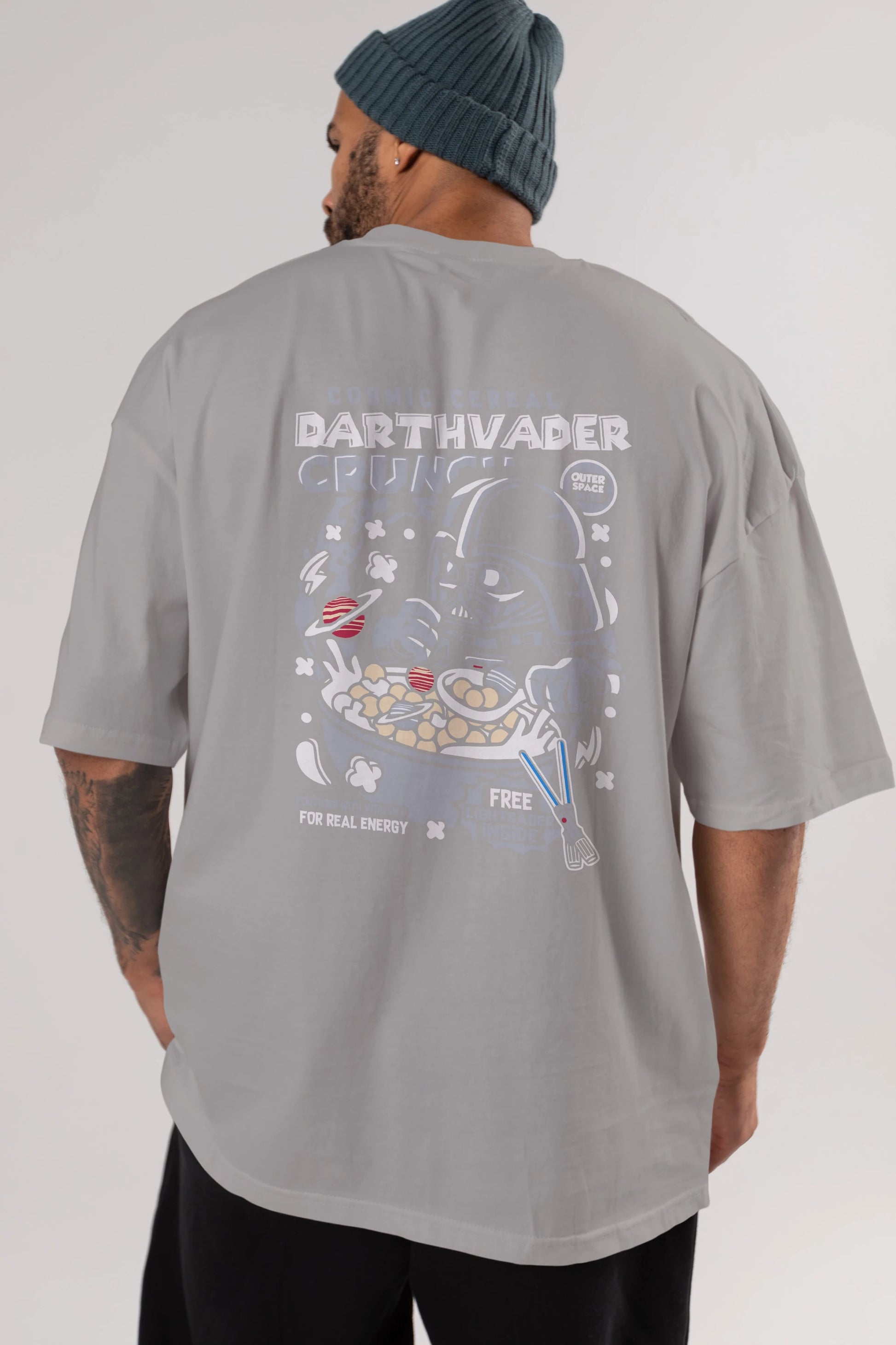Darth Vader (2) Arka Baskılı Oversize t-shirt Erkek Kadın Unisex %100 Pamuk Bisiklet Yaka tişort