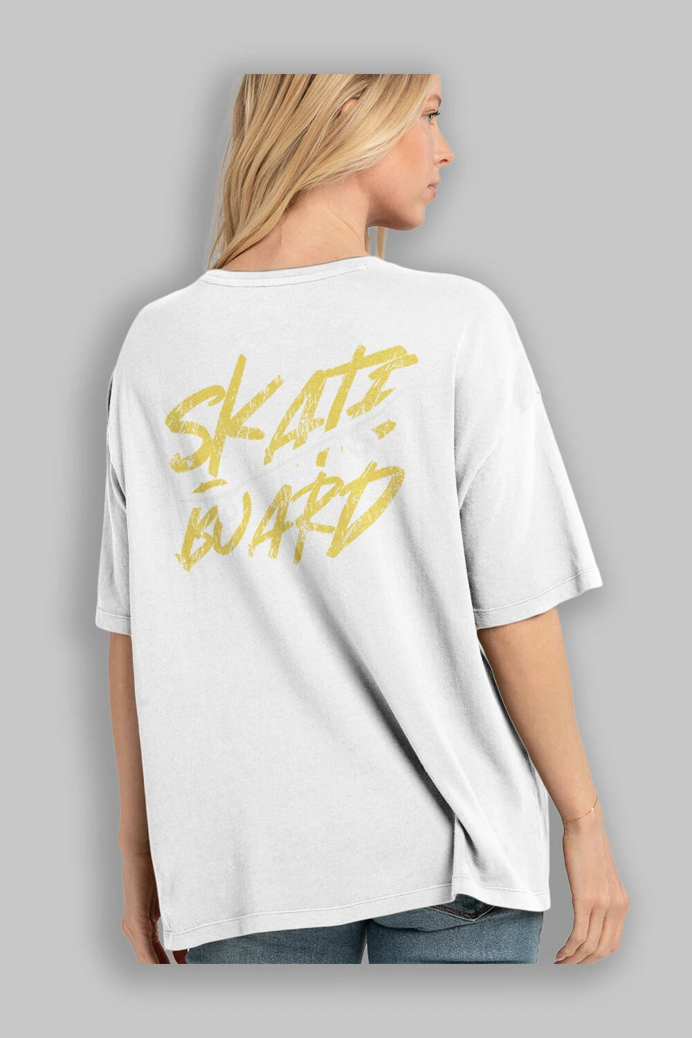 Skate Board Arka Baskılı Oversize t-shirt Erkek Kadın Unisex