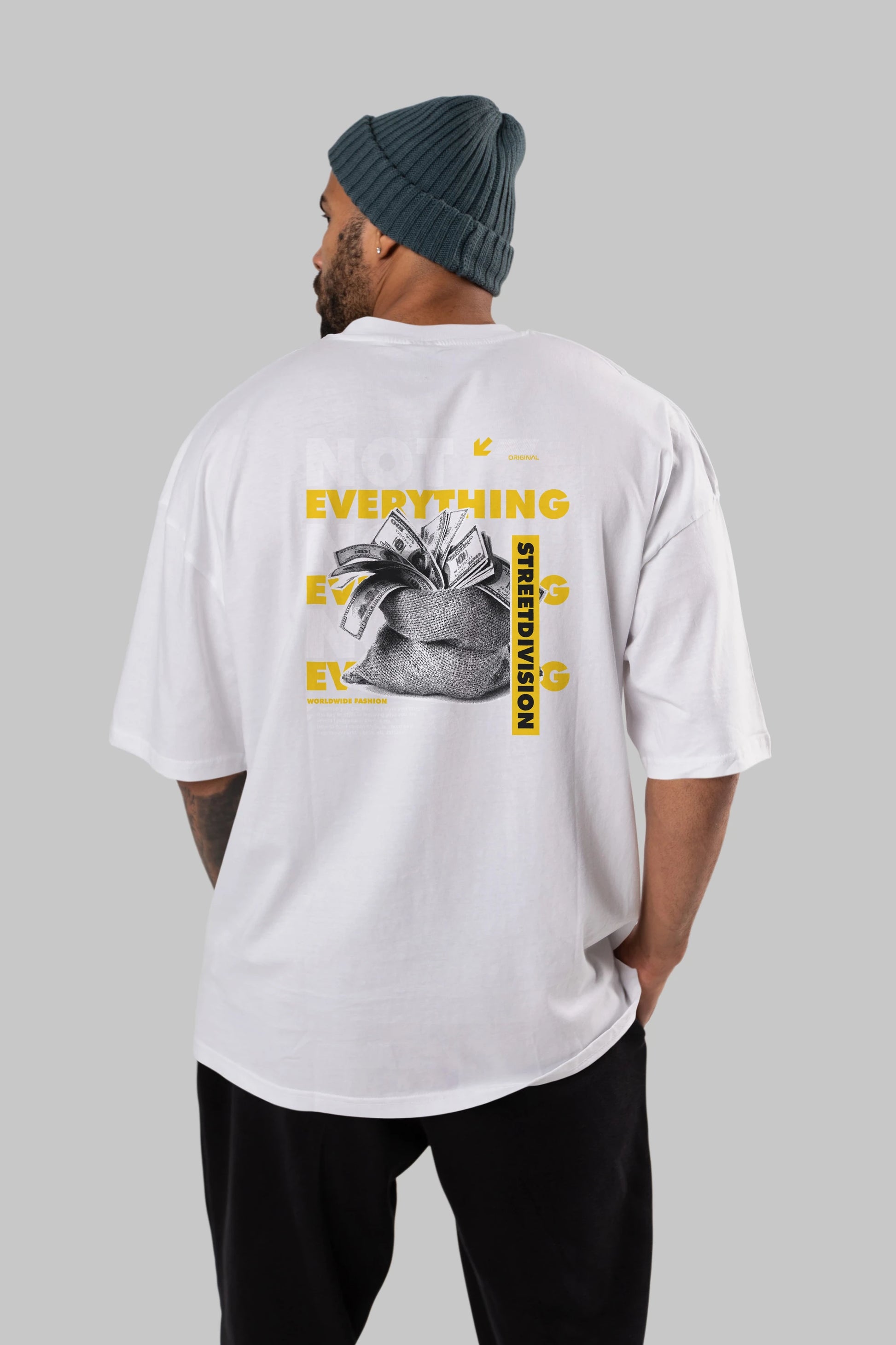 Not Everything Arka Baskılı Oversize t-shirt Erkek Kadın Unisex