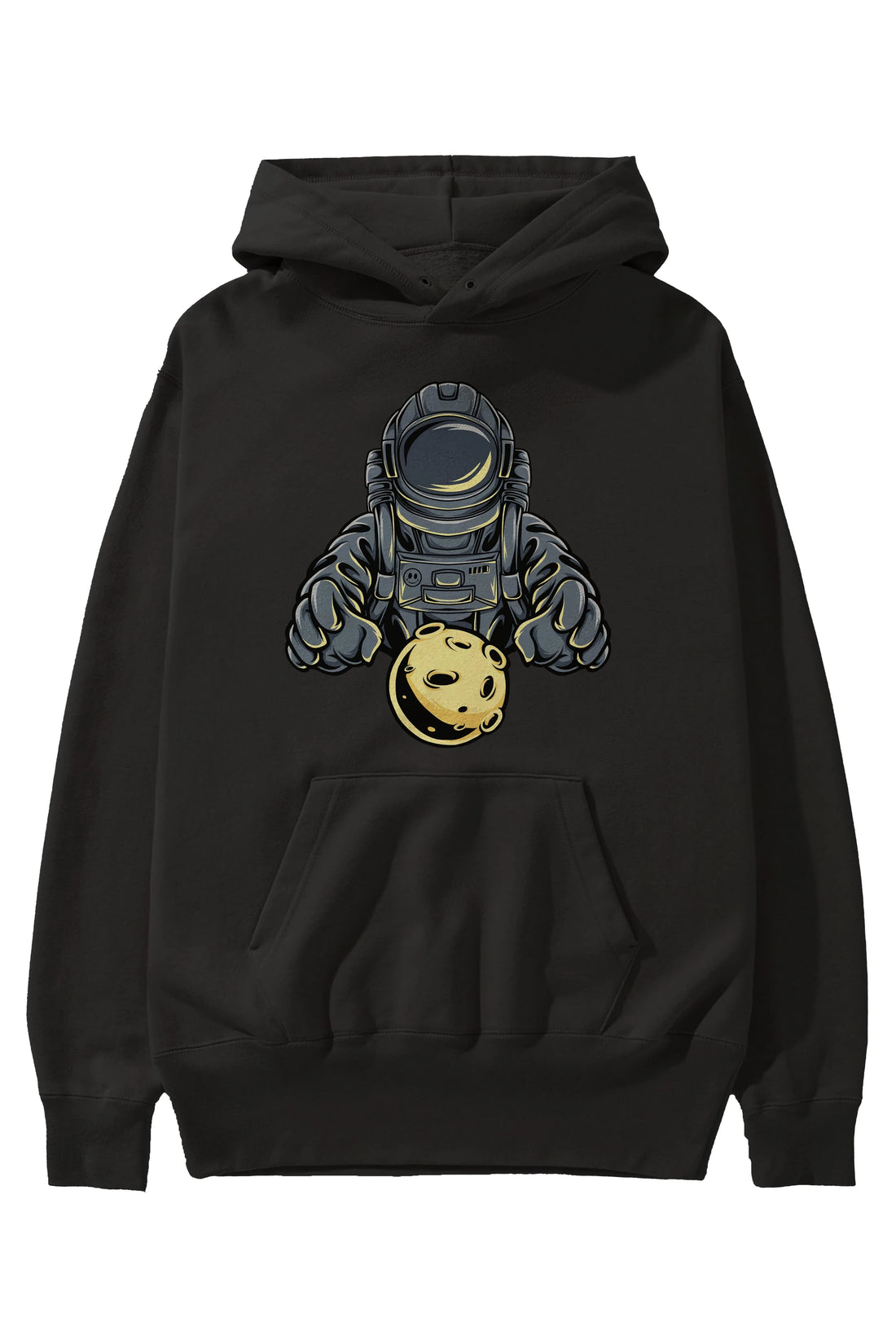 Astromoon tshirt Ön Baskılı Hoodie Oversize Kapüşonlu Sweatshirt Erkek Kadın Unisex