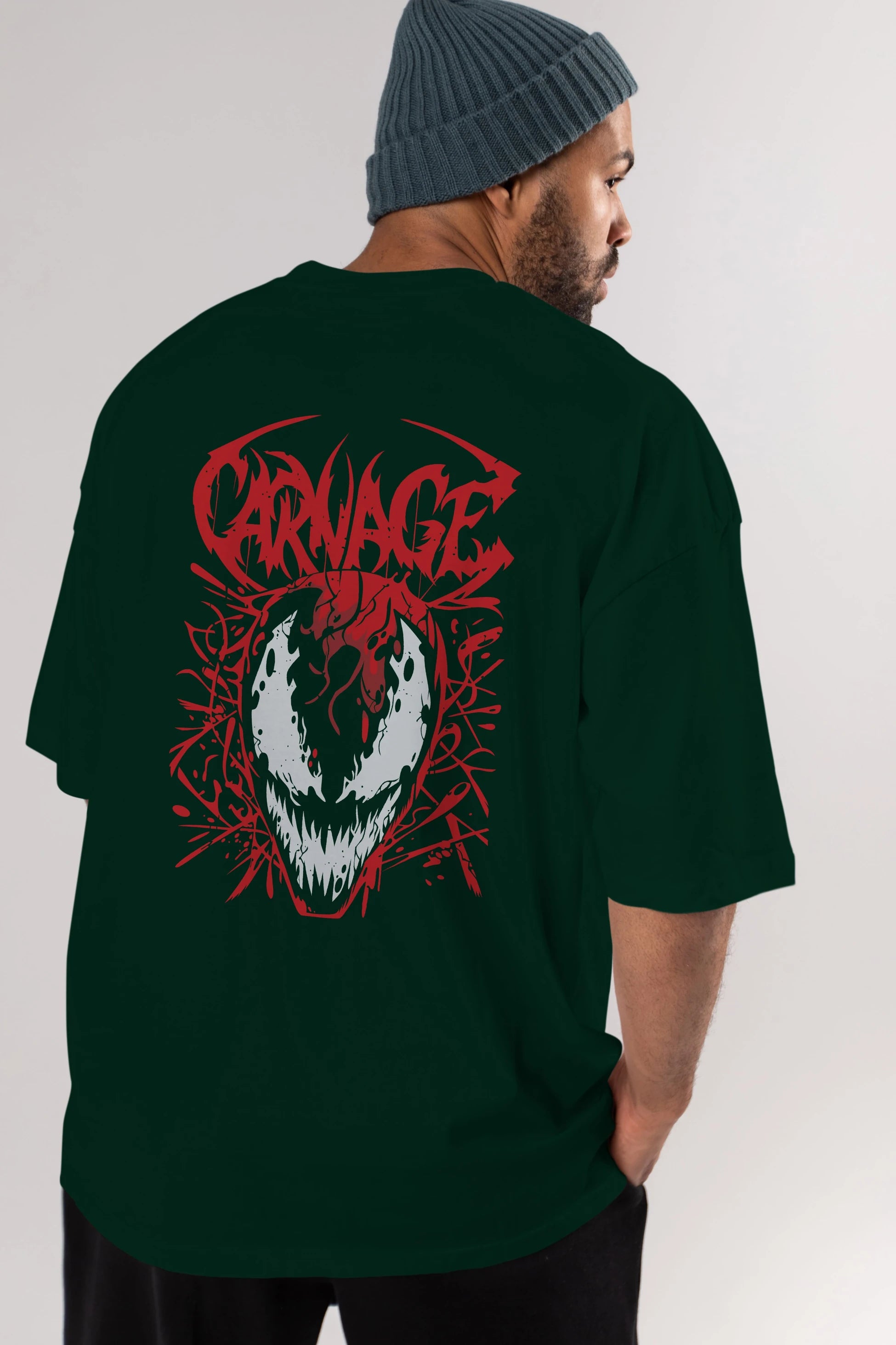 Venom (22) Arka Baskılı Oversize t-shirt Erkek Kadın Unisex %100 Pamuk Bisiklet Yaka tişort