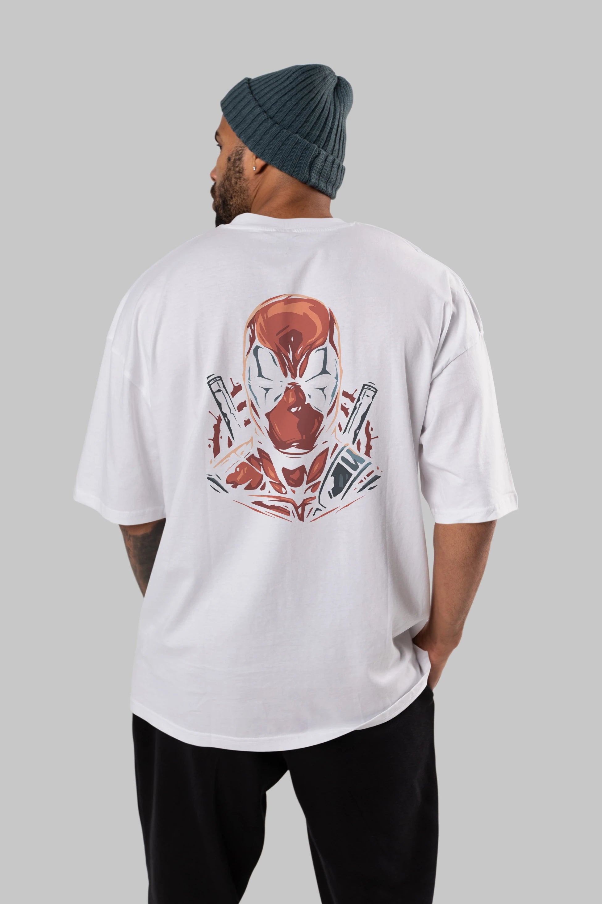 Deadpool (10) Arka Baskılı Oversize t-shirt Erkek Kadın Unisex %100 Pamuk Bisiklet Yaka tişort