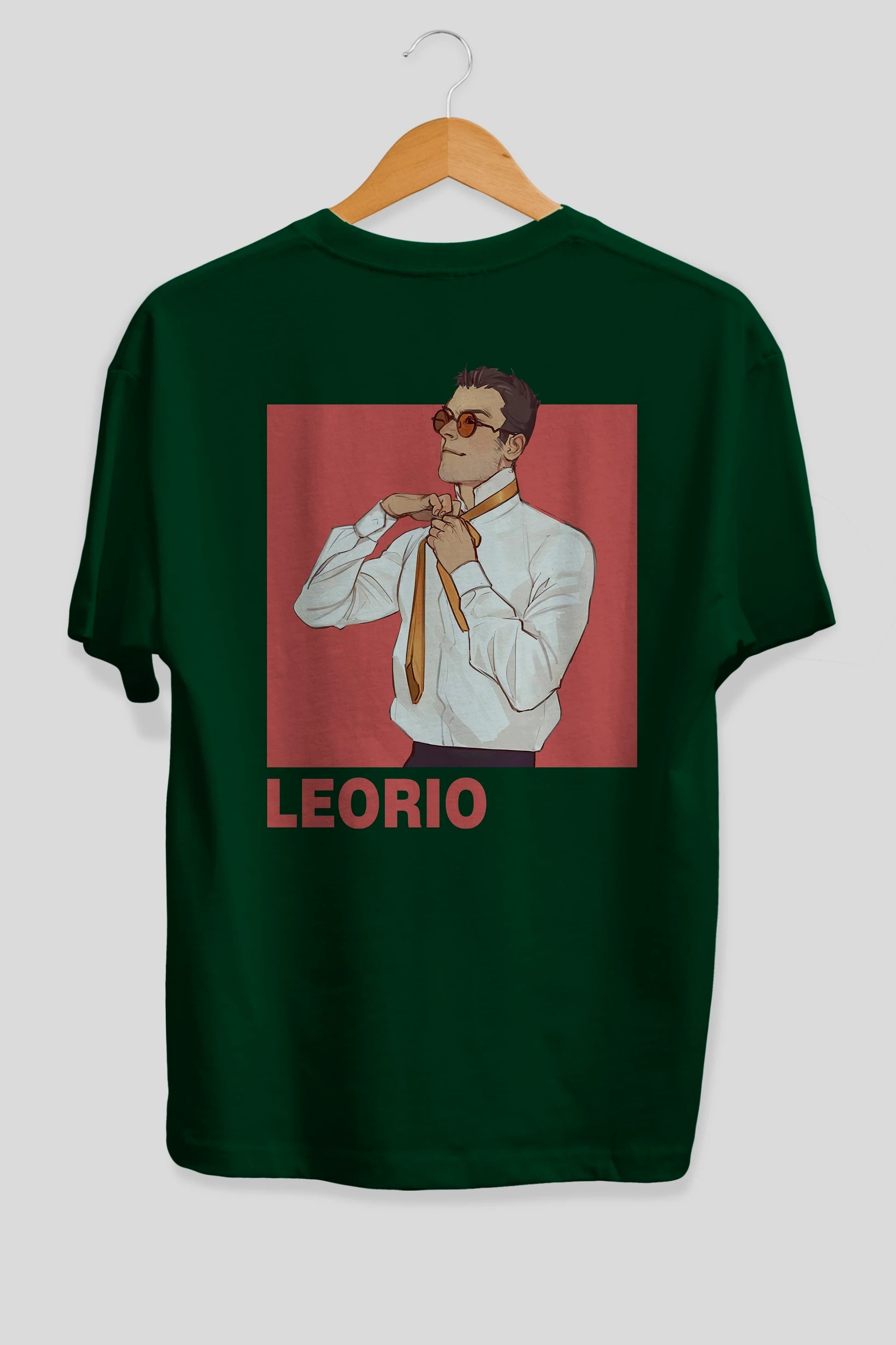 Leorio Paladiknight 5 Anime Arka Baskılı Oversize t-shirt Erkek Kadın Unisex