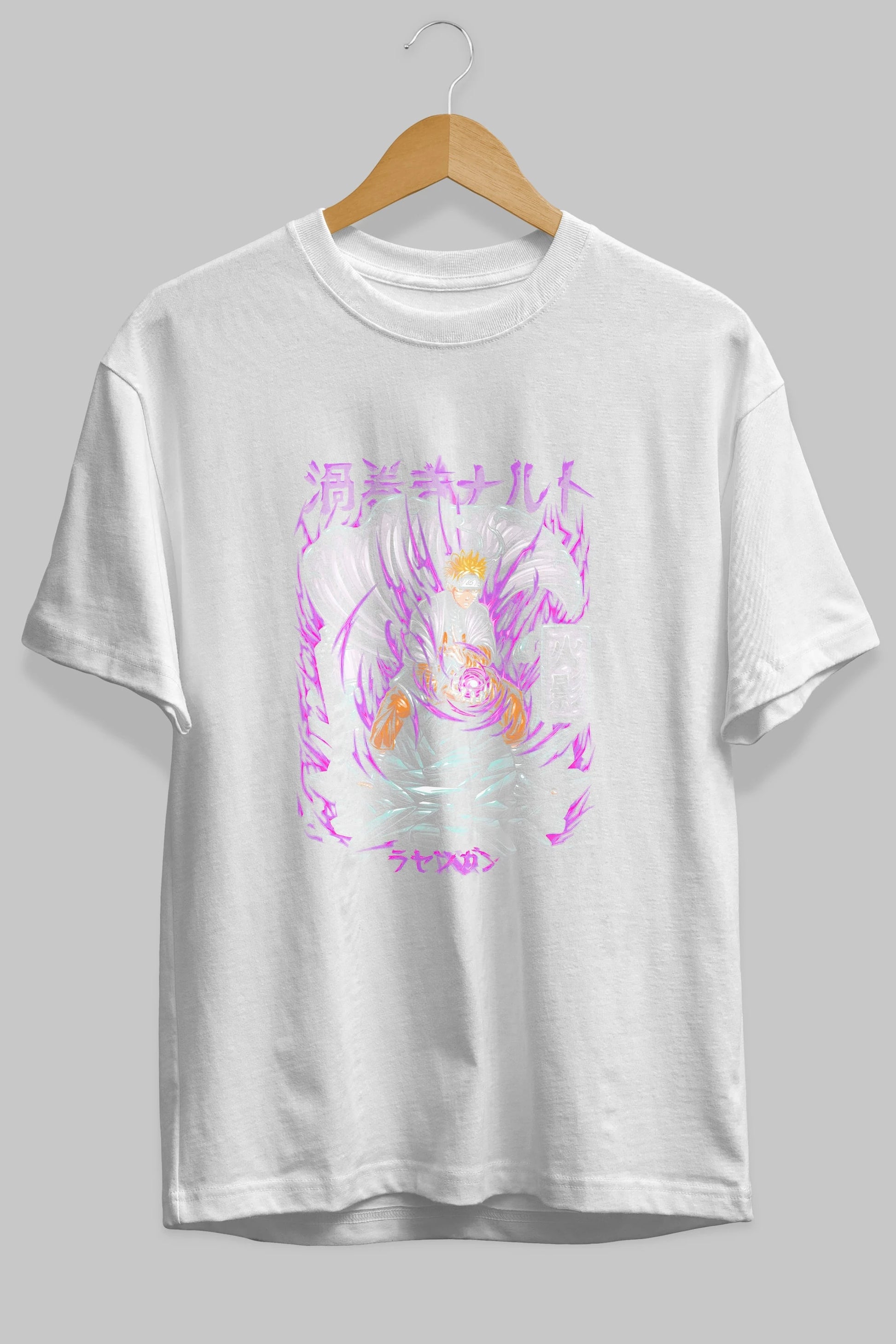 NARUTO Anime Ön Baskılı Oversize t-shirt %100 pamuk Erkek Kadın Unisex
