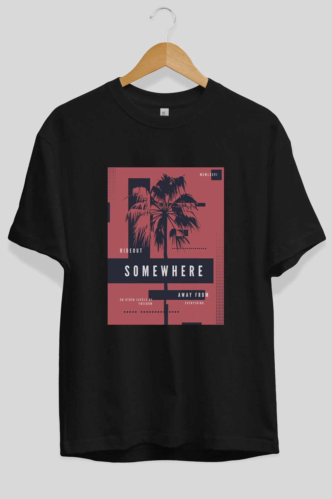 Hideout Somewhere Ön Baskılı Oversize t-shirt Erkek Kadın Unisex