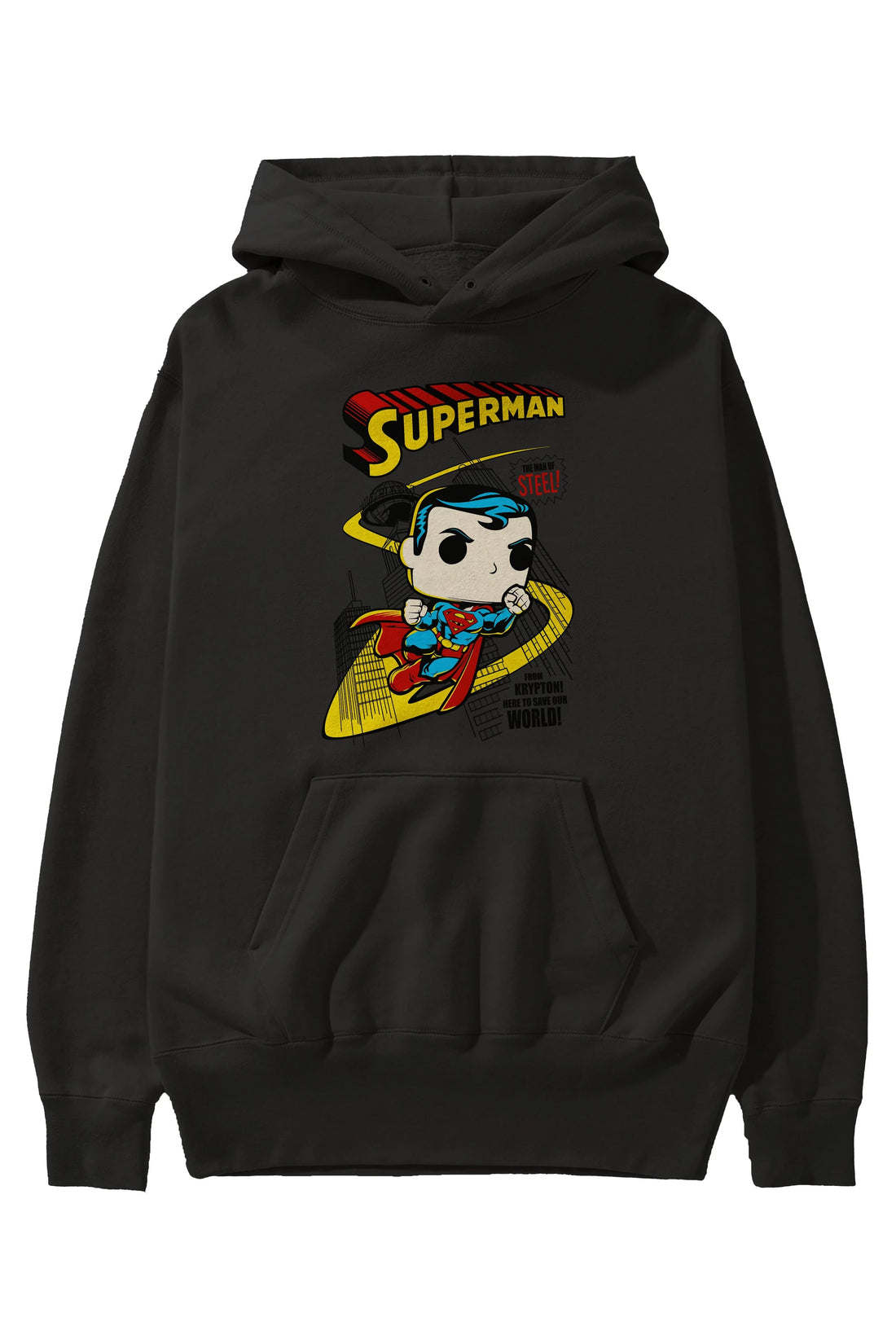 Superman (2) Ön Baskılı Hoodie Oversize Kapüşonlu Sweatshirt Erkek Kadın Unisex