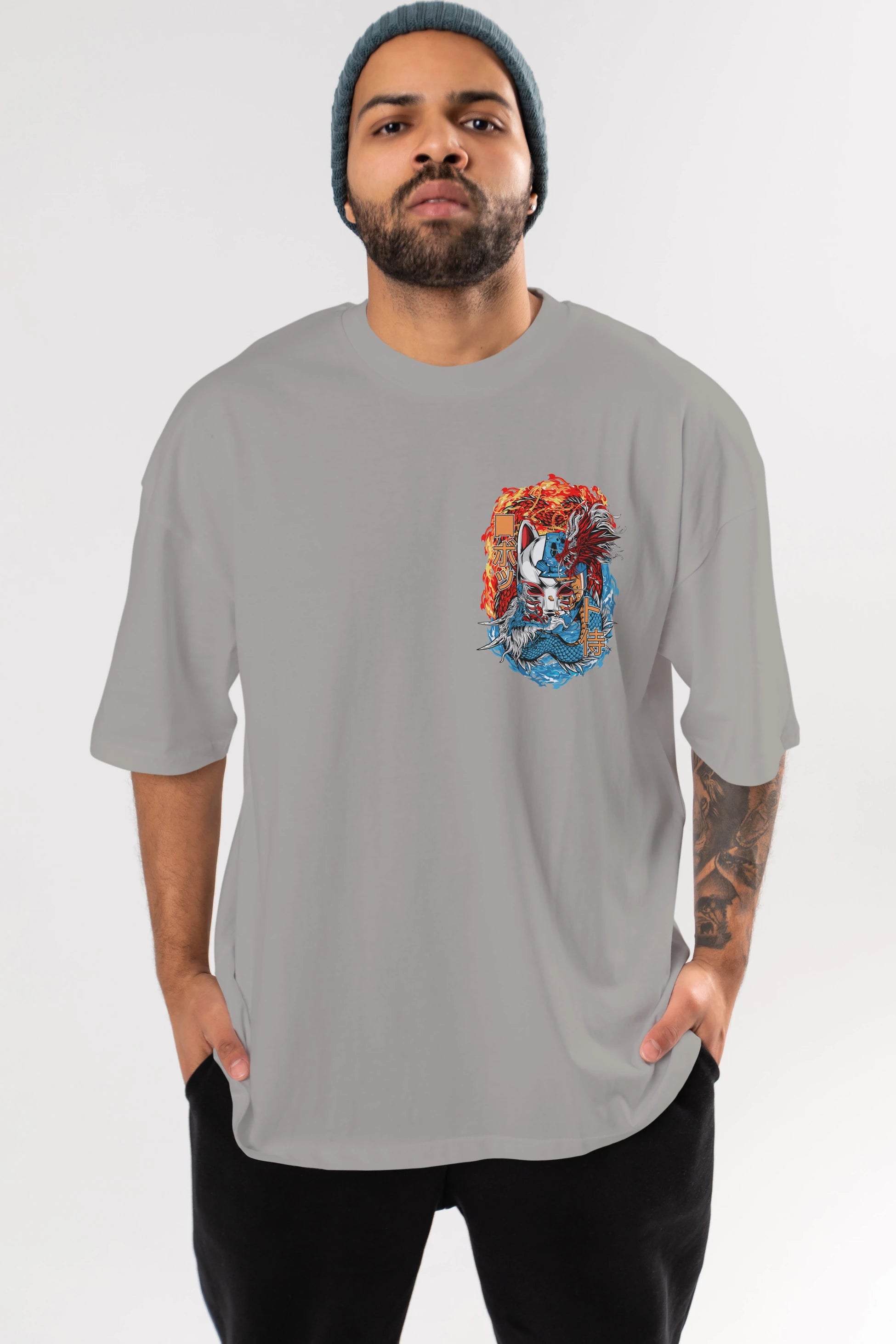 ONE PIECE (7) Ön Sol Baskılı Oversize t-shirt Erkek Kadın Unisex %100 Pamuk Bisiklet Yaka tişort
