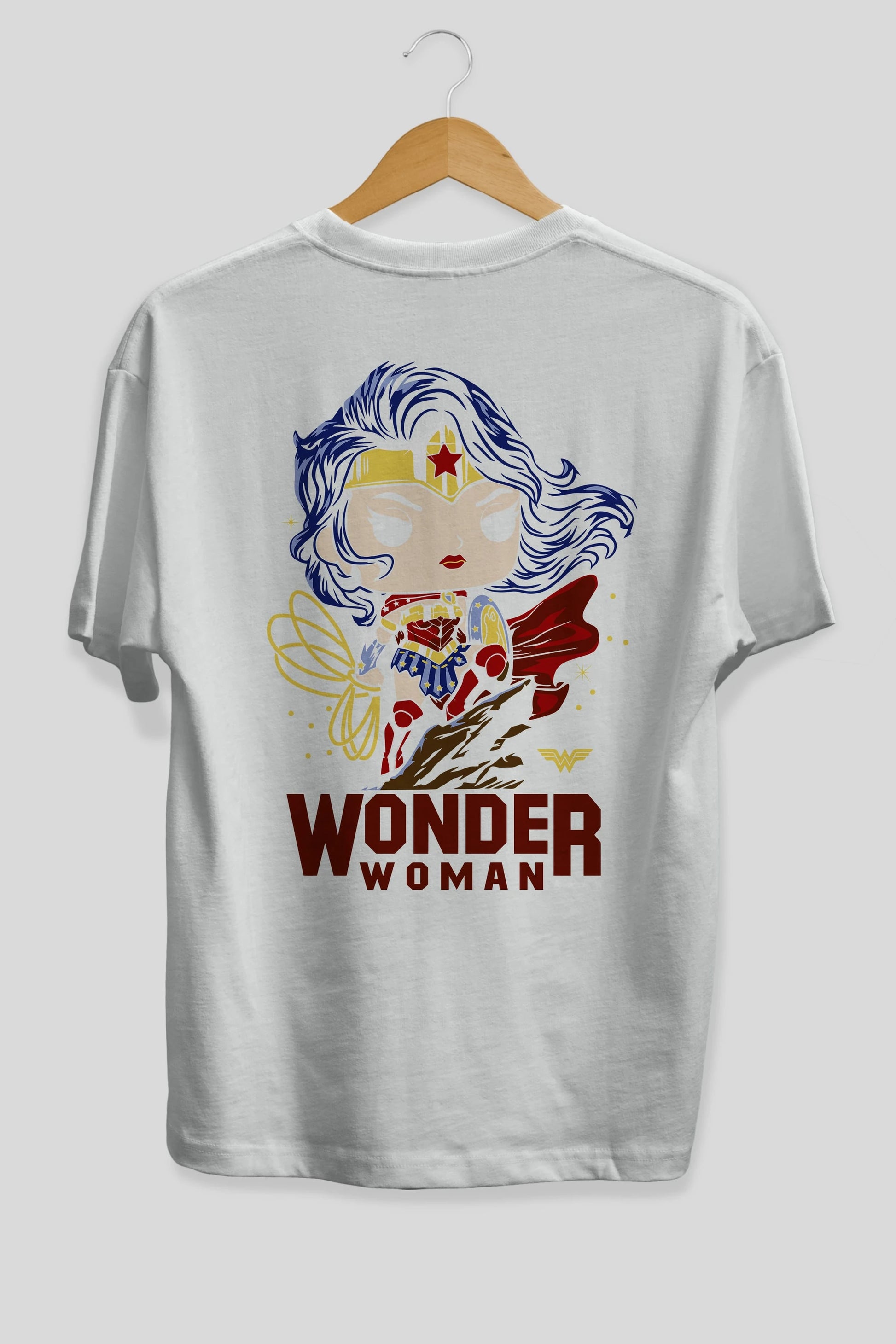 Wonder Woman (2) Arka Baskılı Oversize t-shirt Erkek Kadın Unisex %100 Pamuk Bisiklet Yaka tişort
