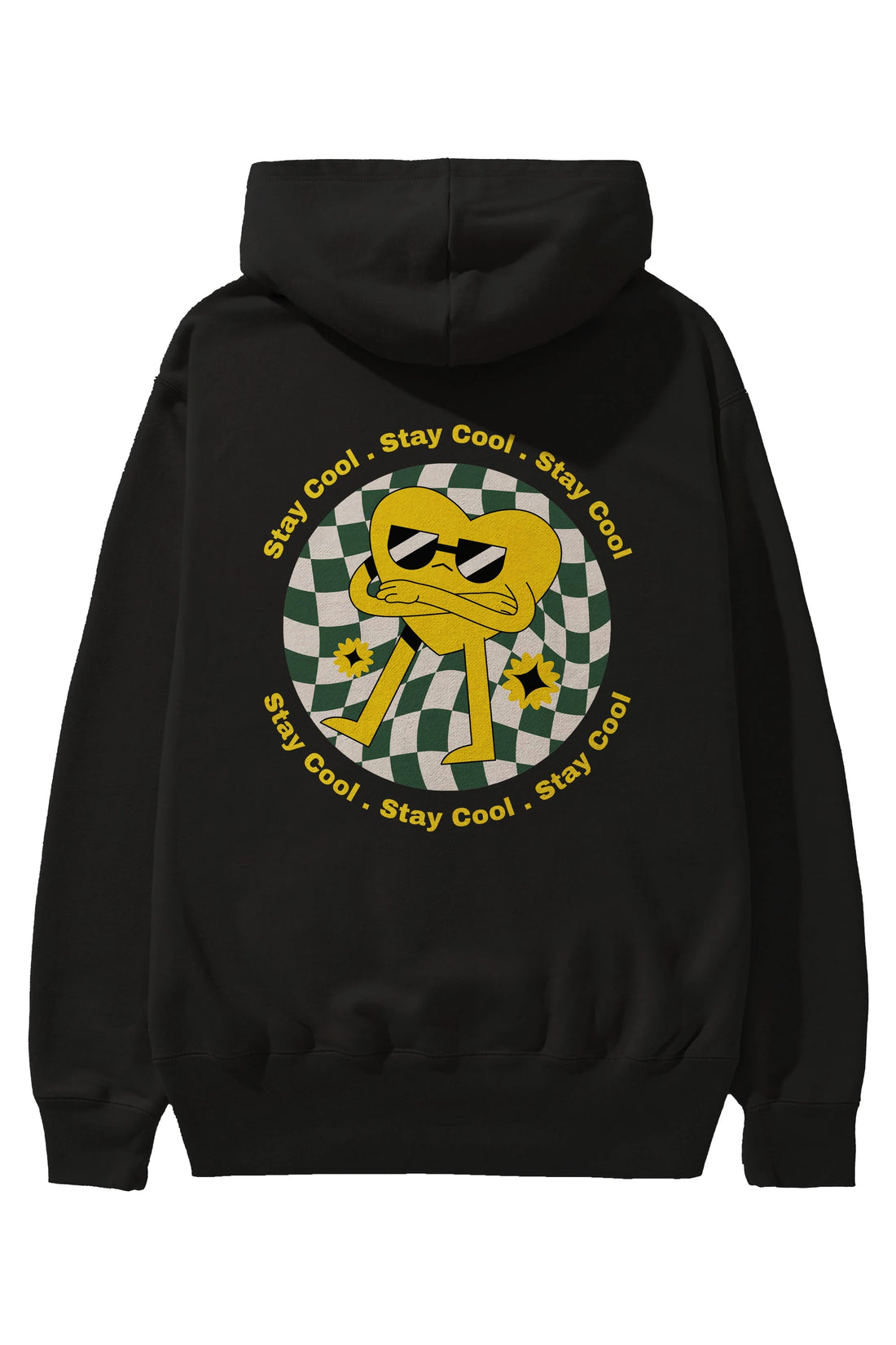 Stay Cool Yazılı Arka Baskılı Oversize Hoodie Kapüşonlu Sweatshirt Erkek Kadın Unisex