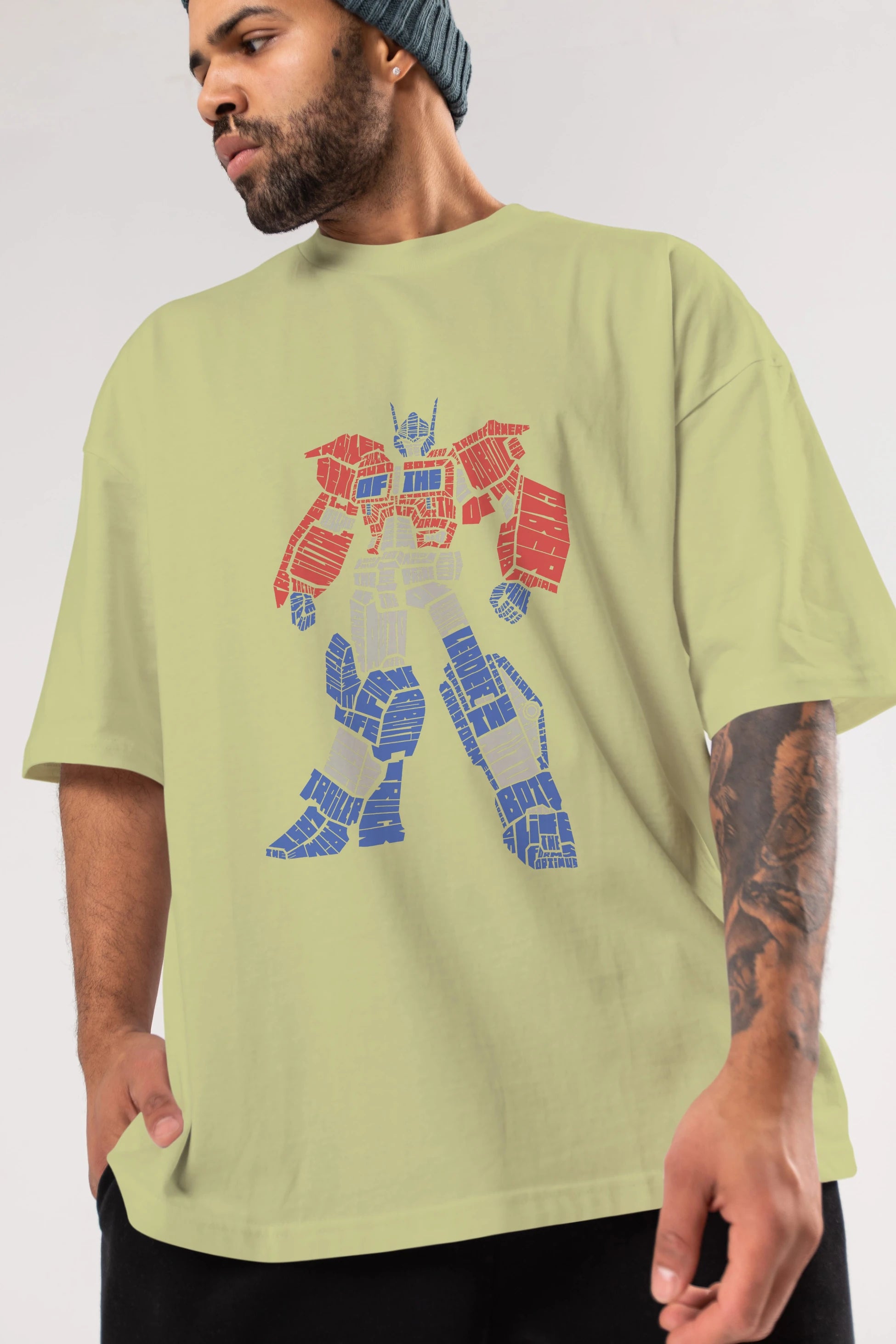 Optimus Prime Ön Baskılı Oversize t-shirt %100 pamuk Erkek Kadın Unisex