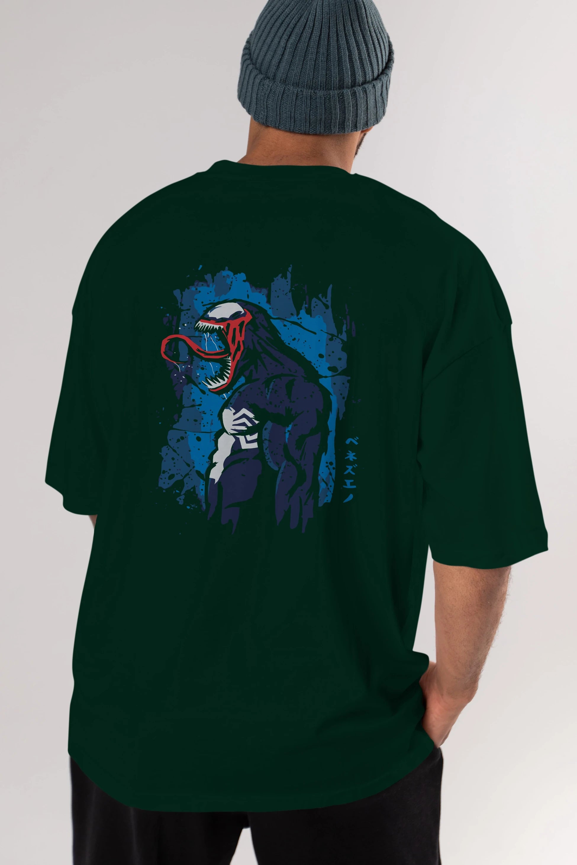 Venom (24) Arka Baskılı Oversize t-shirt Erkek Kadın Unisex %100 Pamuk Bisiklet Yaka tişort