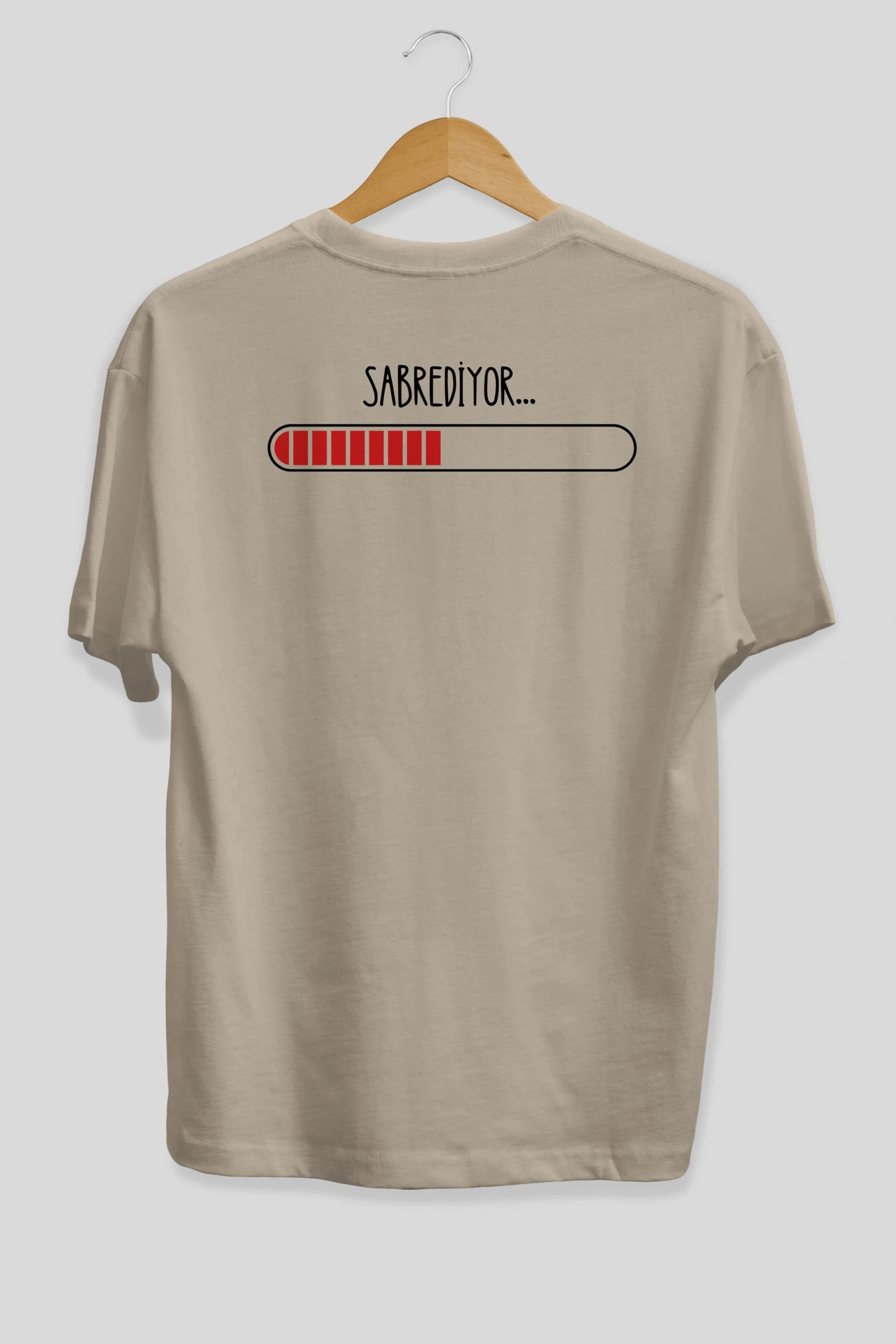 Sabrediyor Yazılı Arka Baskılı Oversize t-shirt Erkek Kadın Unisex