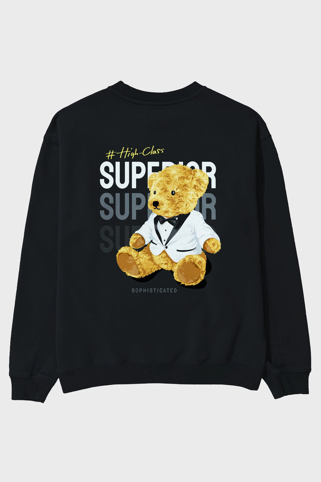 Teddy Bear Superior Arka Baskılı Oversize Sweatshirt Erkek Kadın Unisex
