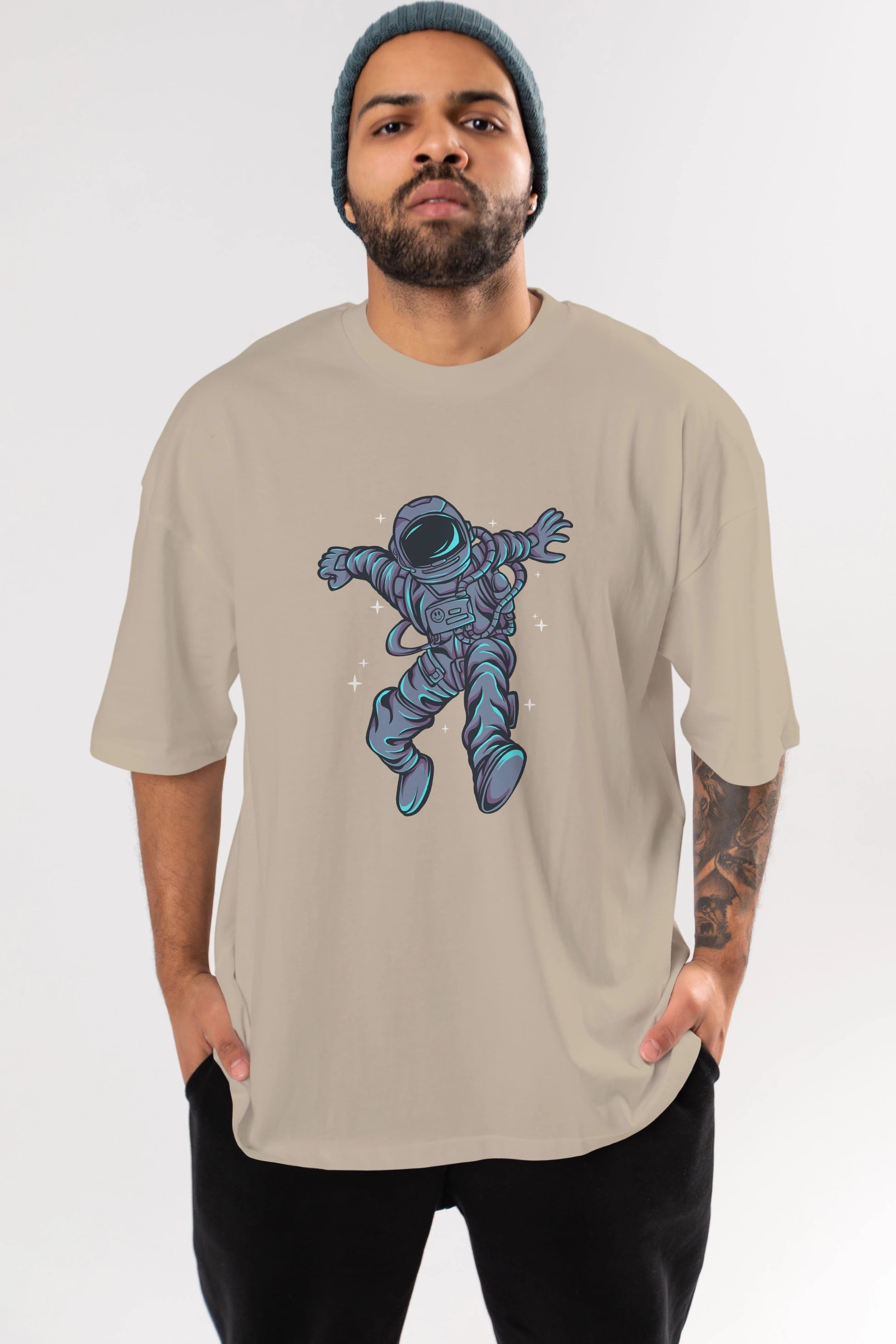 Astrostars tshirt Ön Baskılı Oversize t-shirt Erkek Kadın Unisex