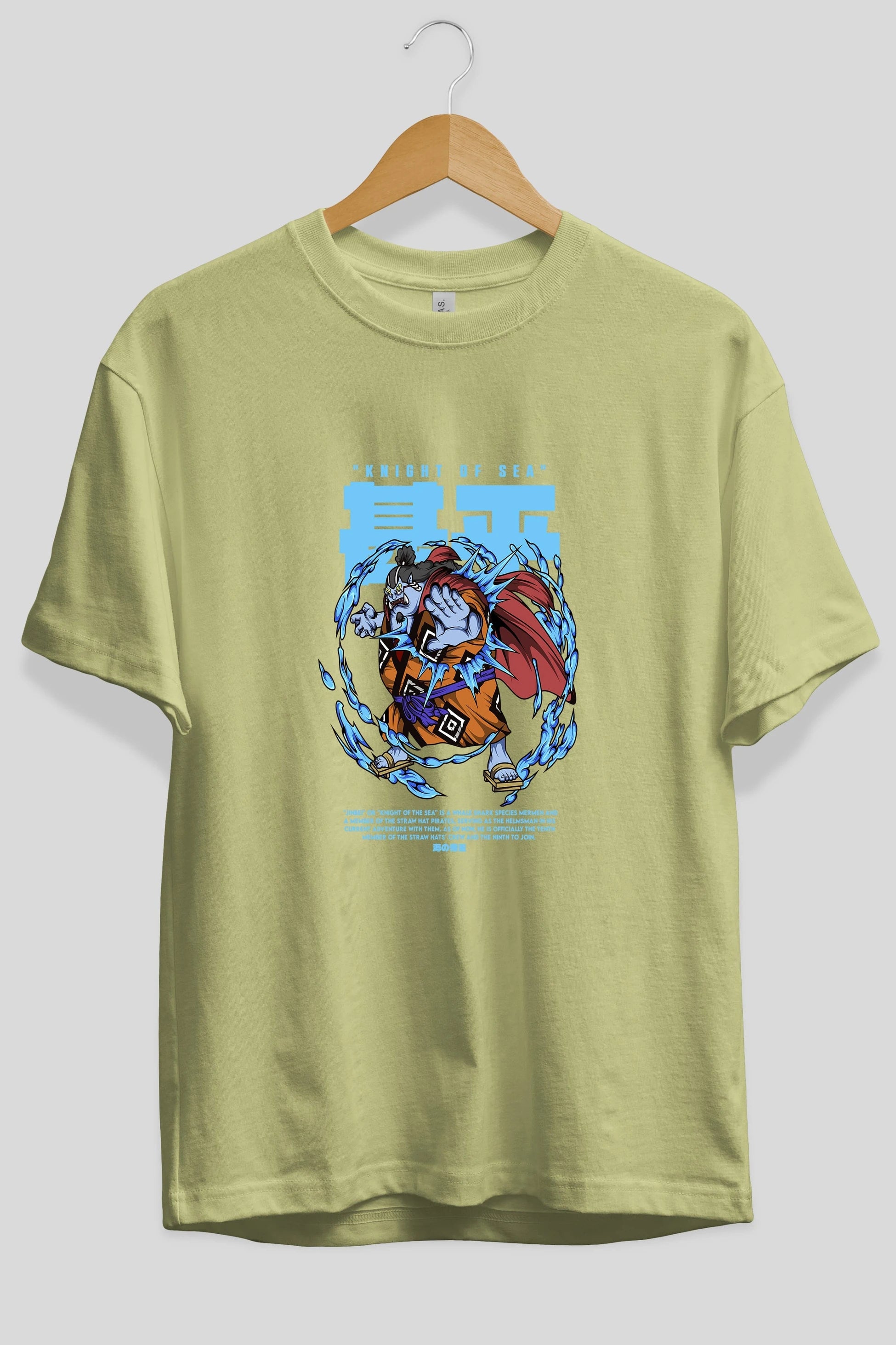 Jinbei Anime Ön Baskılı Oversize t-shirt %100 pamuk Erkek Kadın Unisex