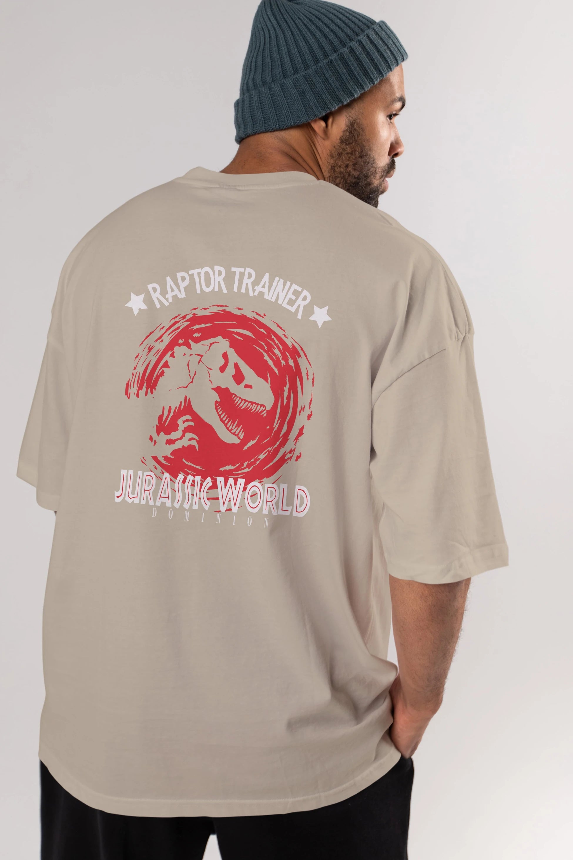 Jurassic Park (3) Arka Baskılı Oversize t-shirt Erkek Kadın Unisex %100 Pamuk Bisiklet Yaka tişort