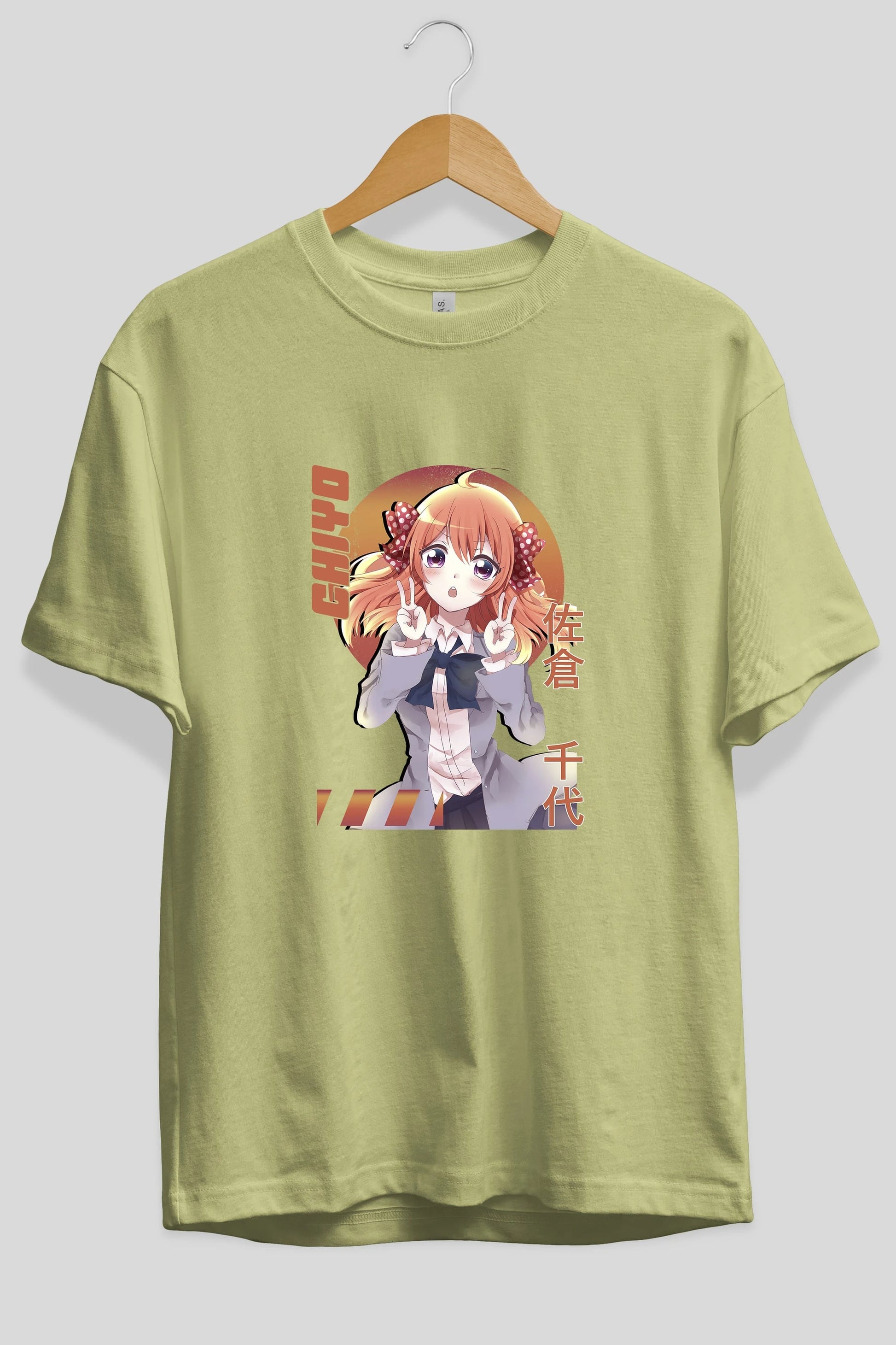 Chiyo Sakura 5 Anime Ön Baskılı Oversize t-shirt %100 pamuk Erkek Kadın Unisex