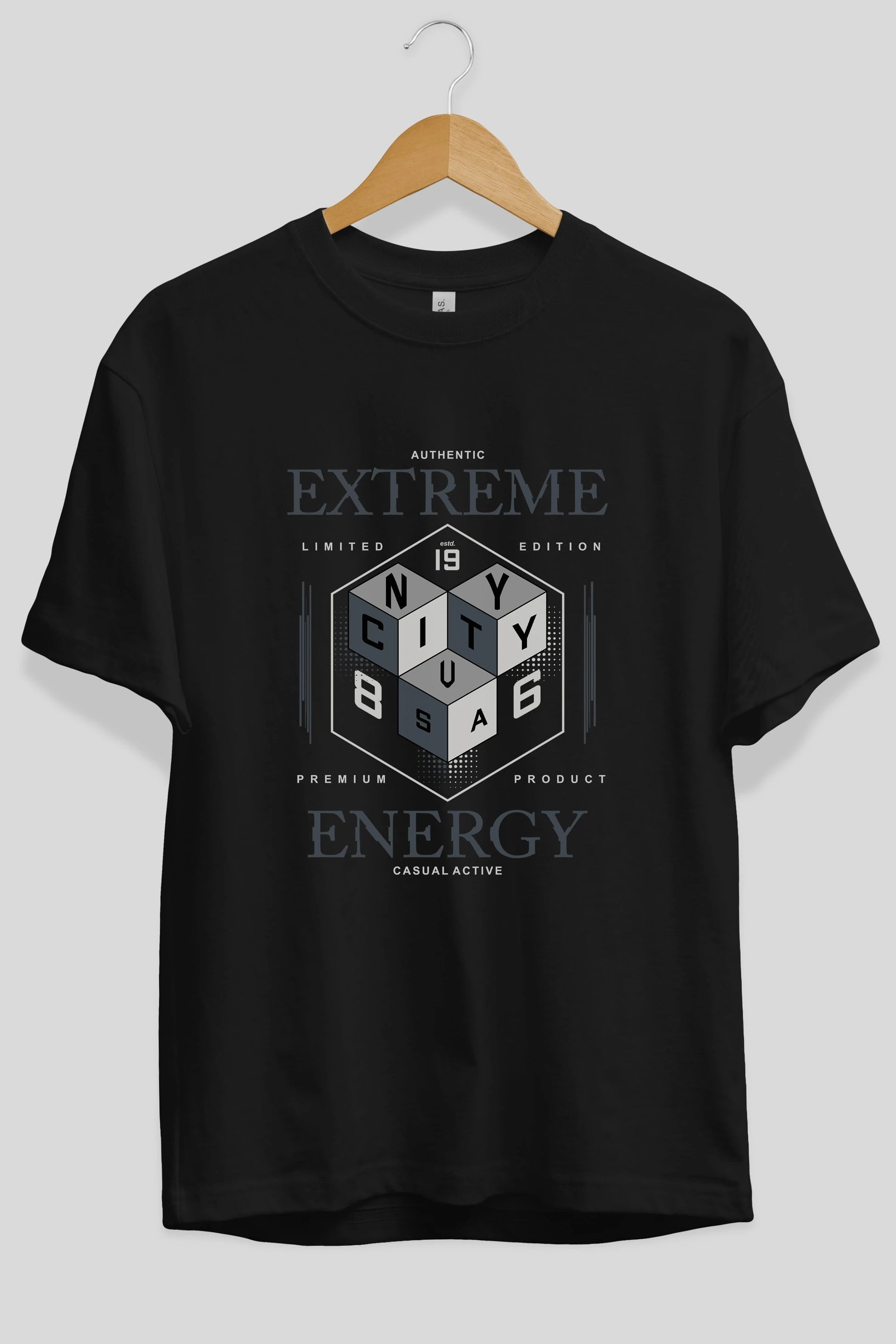 Extreme Energy Ön Baskılı Oversize t-shirt Erkek Kadın Unisex