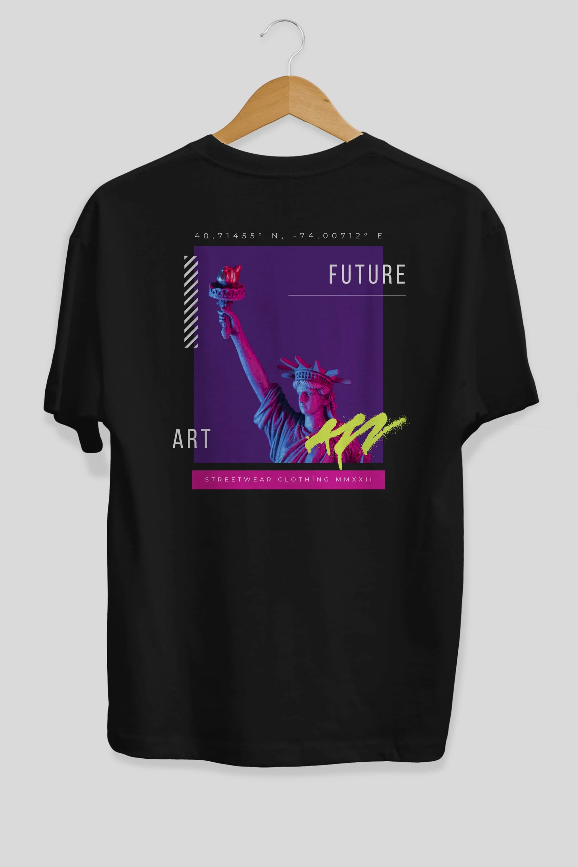 Future Art Arka Baskılı Oversize t-shirt Erkek Kadın Unisex