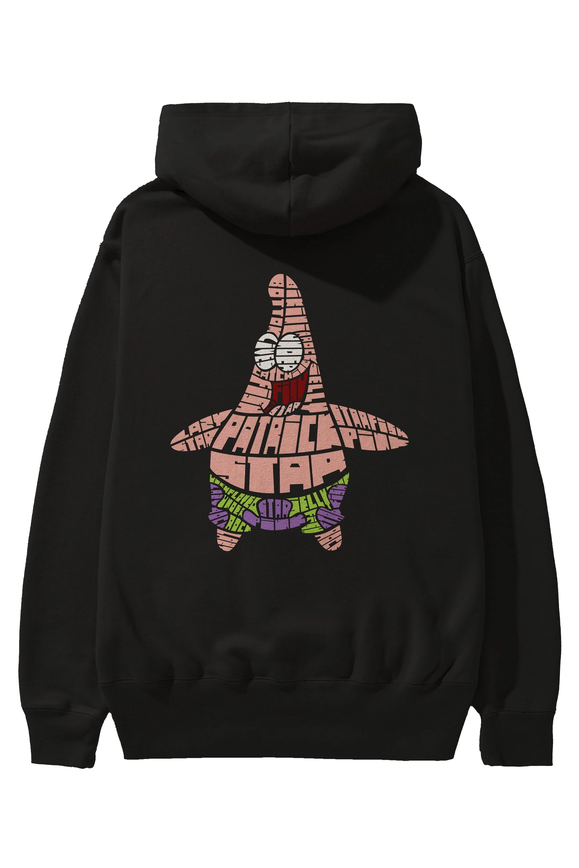 Patrick Star Arka Baskılı Hoodie Oversize Kapüşonlu Sweatshirt Erkek Kadın Unisex