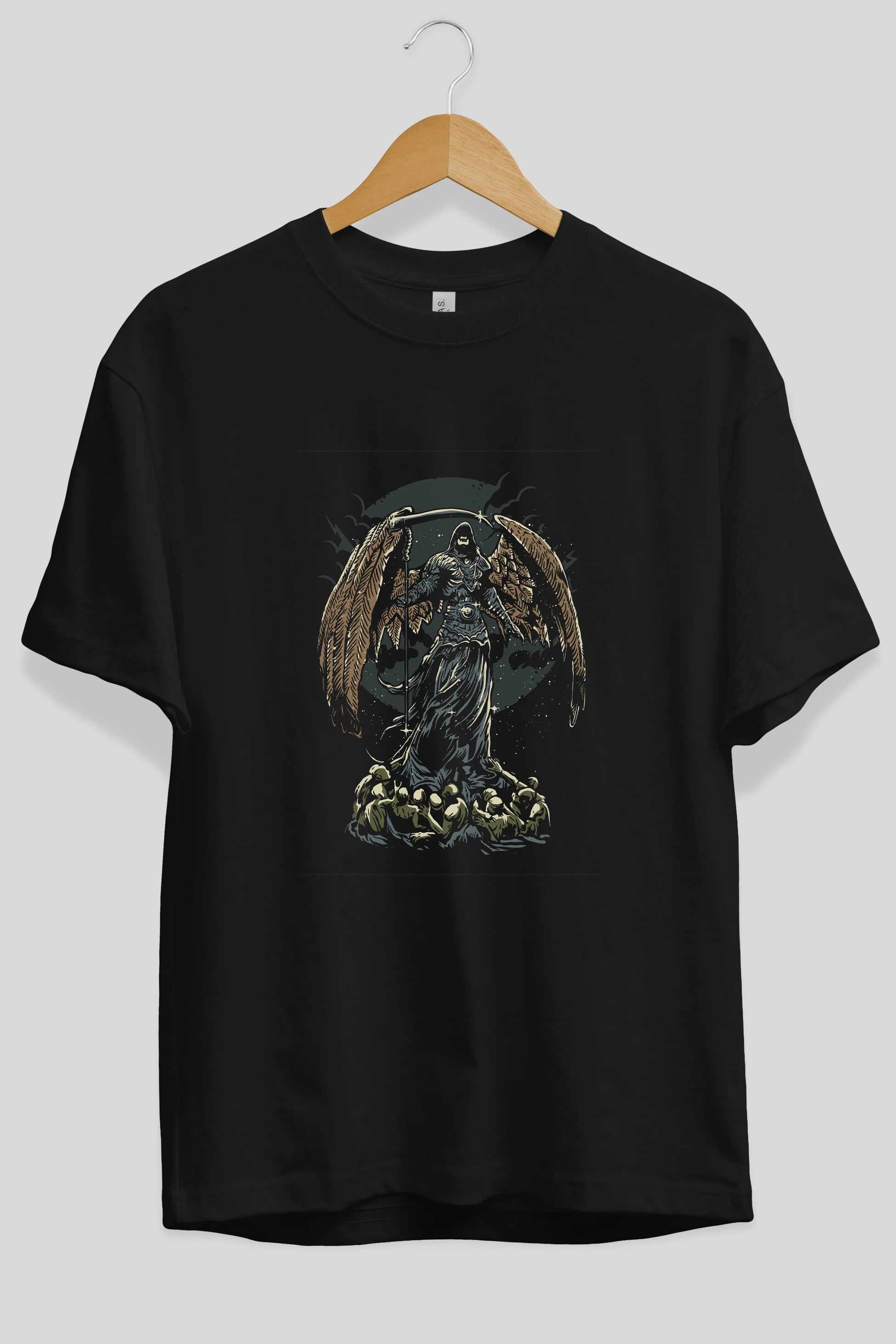 Darkness Ön Baskılı Oversize t-shirt Erkek Kadın Unisex %100 Pamuk tişort