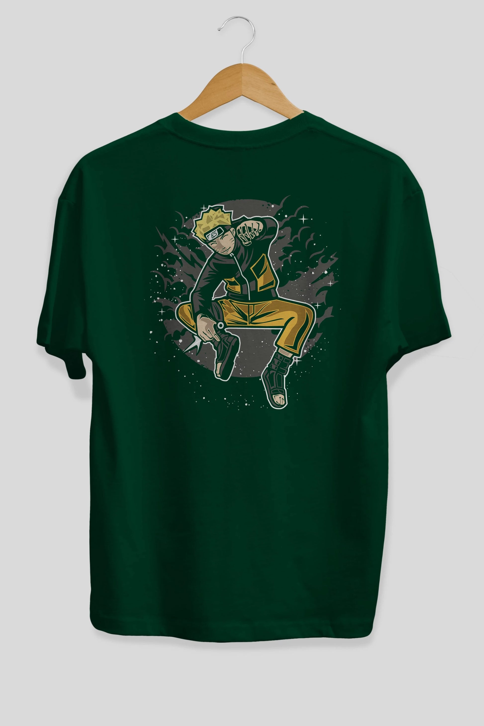 NARUTO Arka Baskılı Oversize t-shirt Erkek Kadın Unisex %100 Pamuk