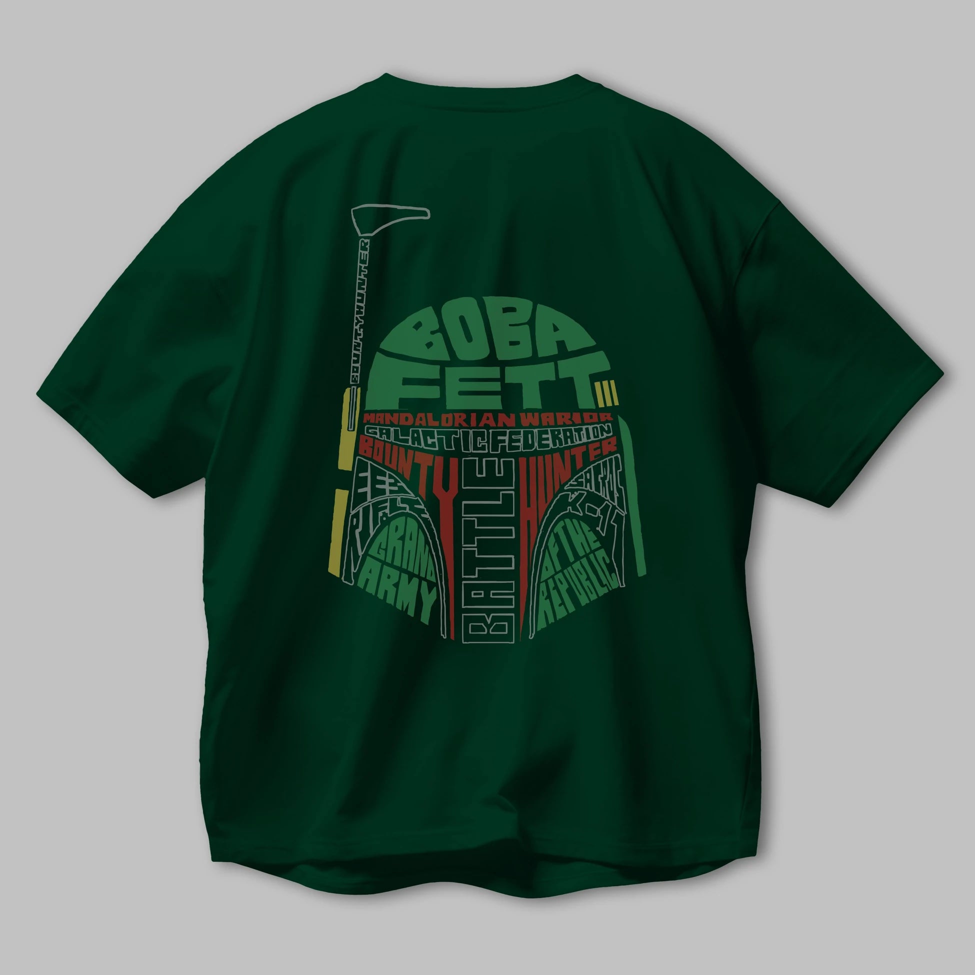 Boba Fett (2) Arka Baskılı Oversize t-shirt %100 pamuk Erkek Kadın Unisex