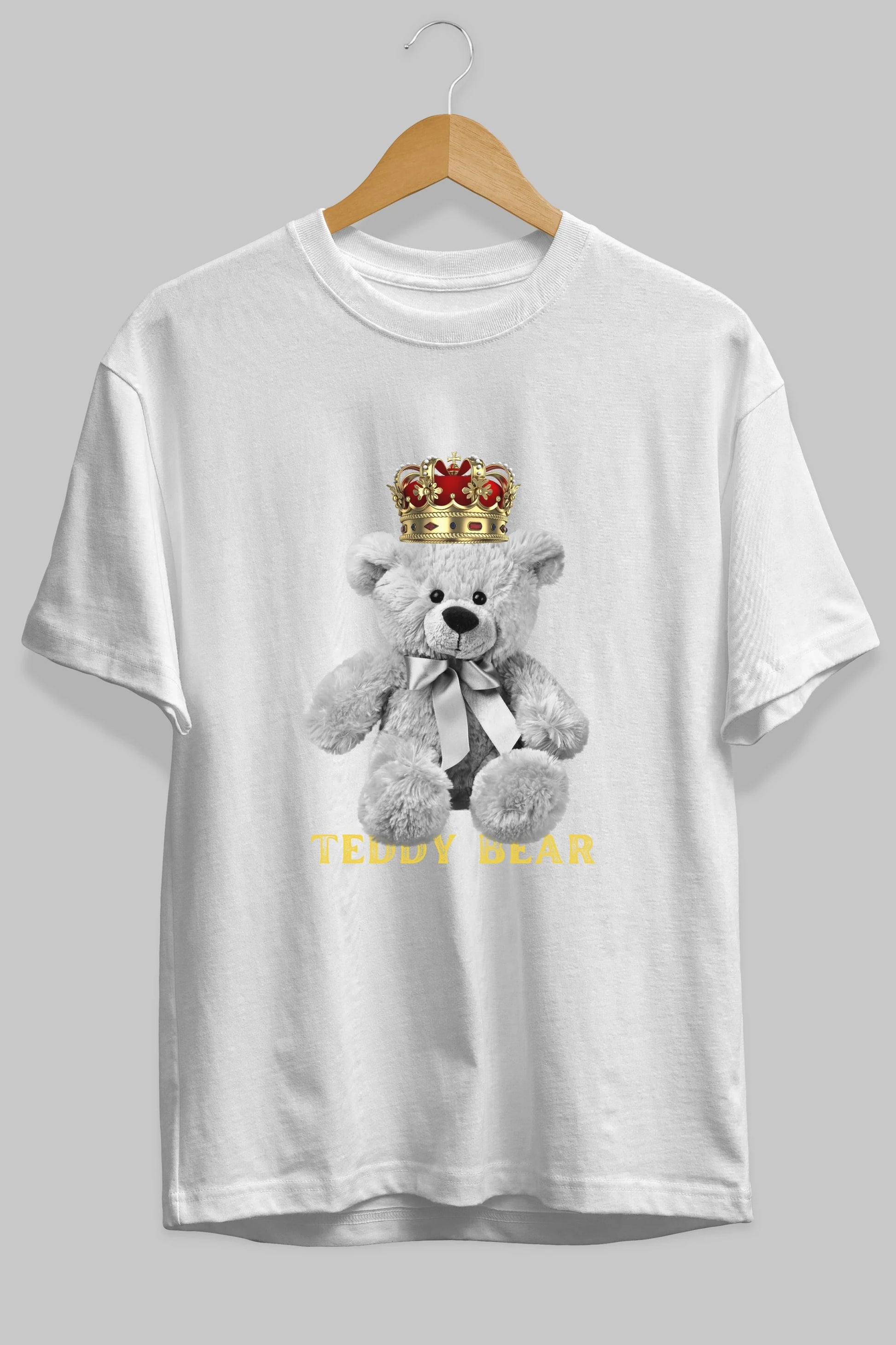 Teddy Bear Ön Baskılı Oversize t-shirt Erkek Kadın Unisex