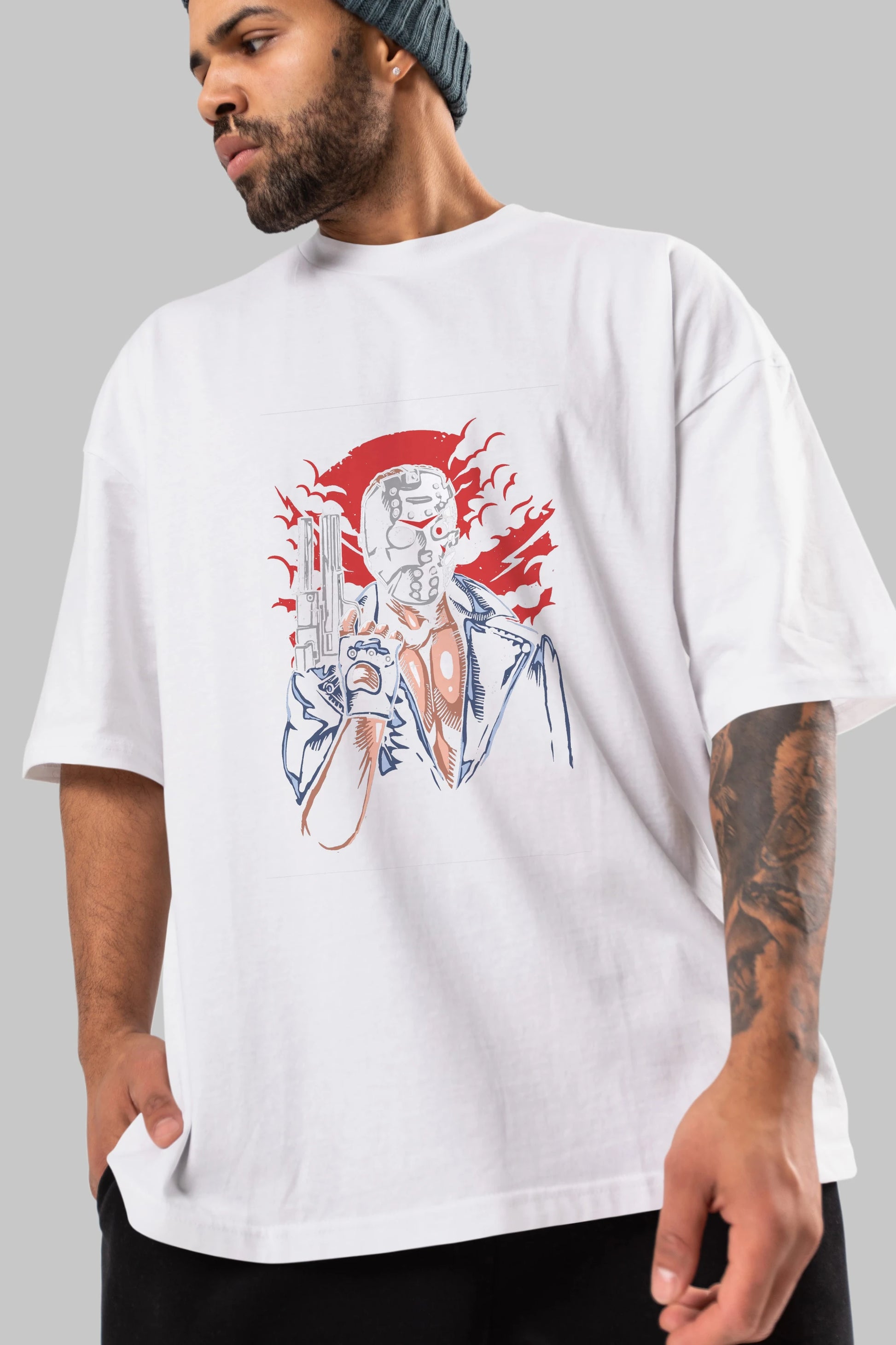 Jason Will Be Back Ön Baskılı Oversize t-shirt Erkek Kadın Unisex %100 Pamuk tişort