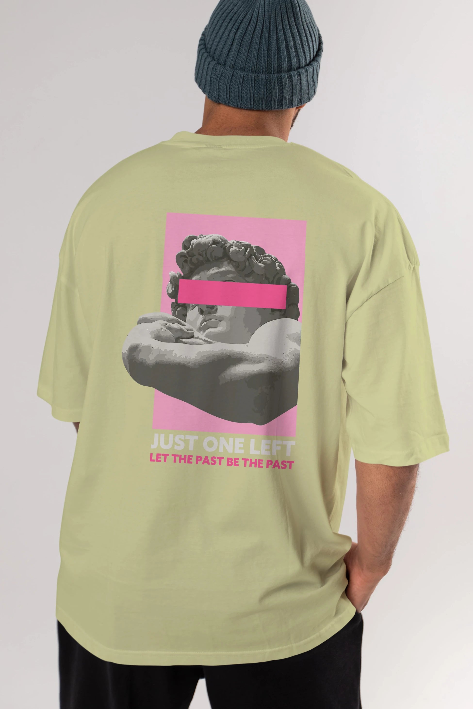Just One Left Arka Baskılı Oversize t-shirt Erkek Kadın Unisex