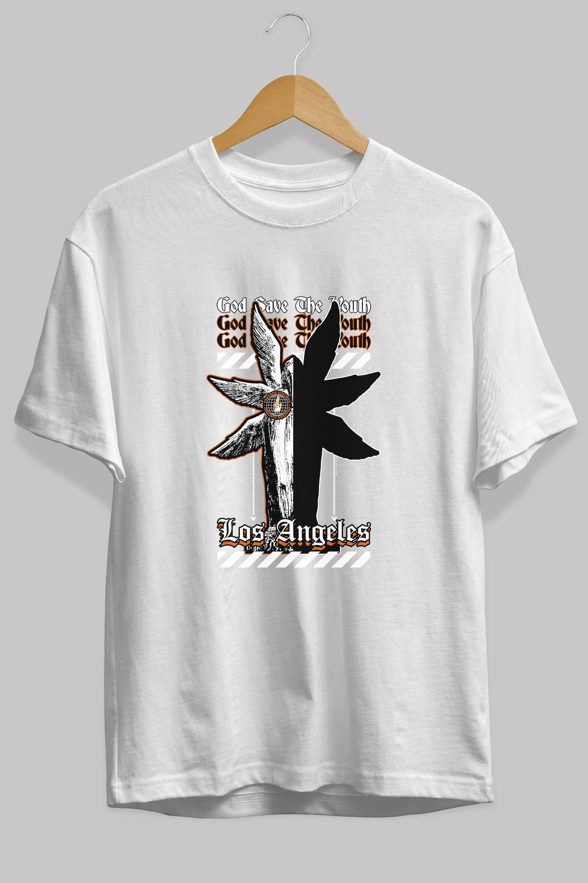 God Save The Youth Ön Baskılı Oversize t-shirt Erkek Kadın Unisex