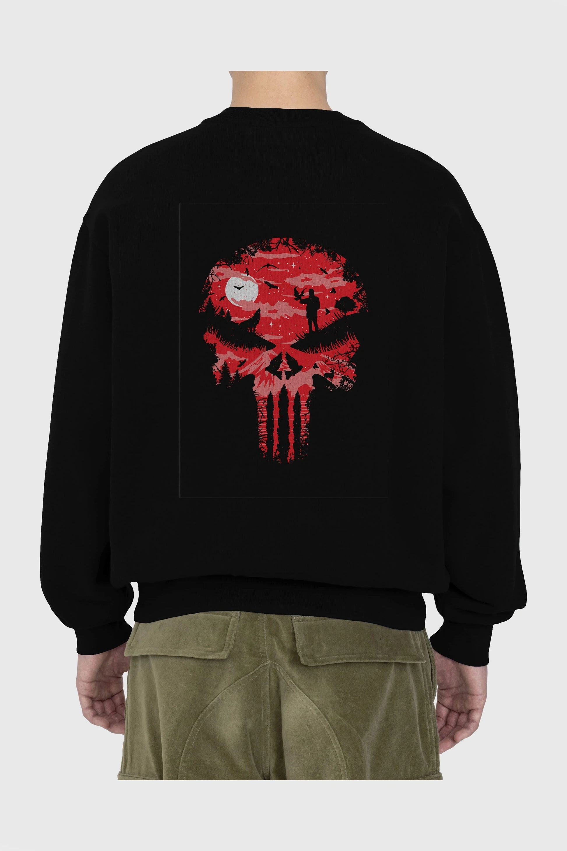 Stand And Bleed Arka Baskılı Oversize Sweatshirt Erkek Kadın Unisex