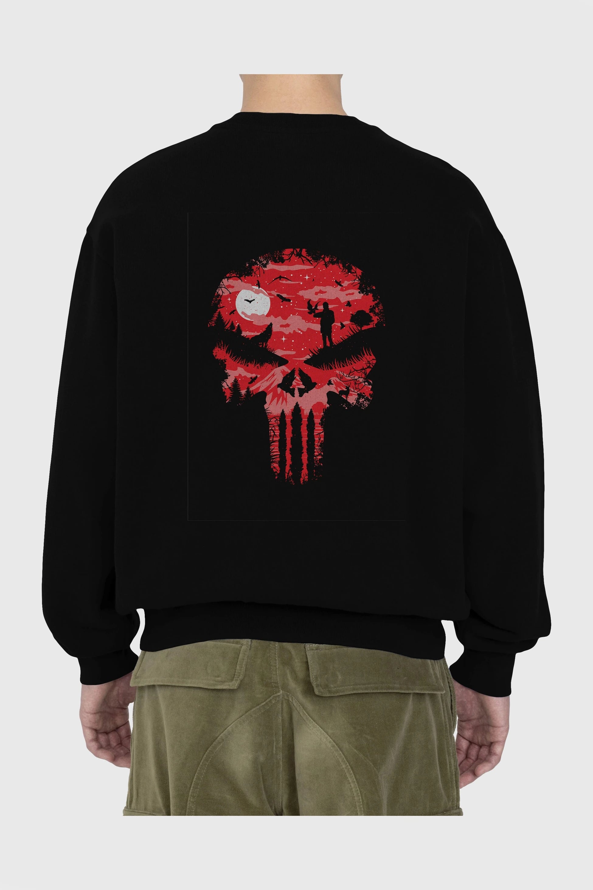 Stand And Bleed Arka Baskılı Oversize Sweatshirt Erkek Kadın Unisex