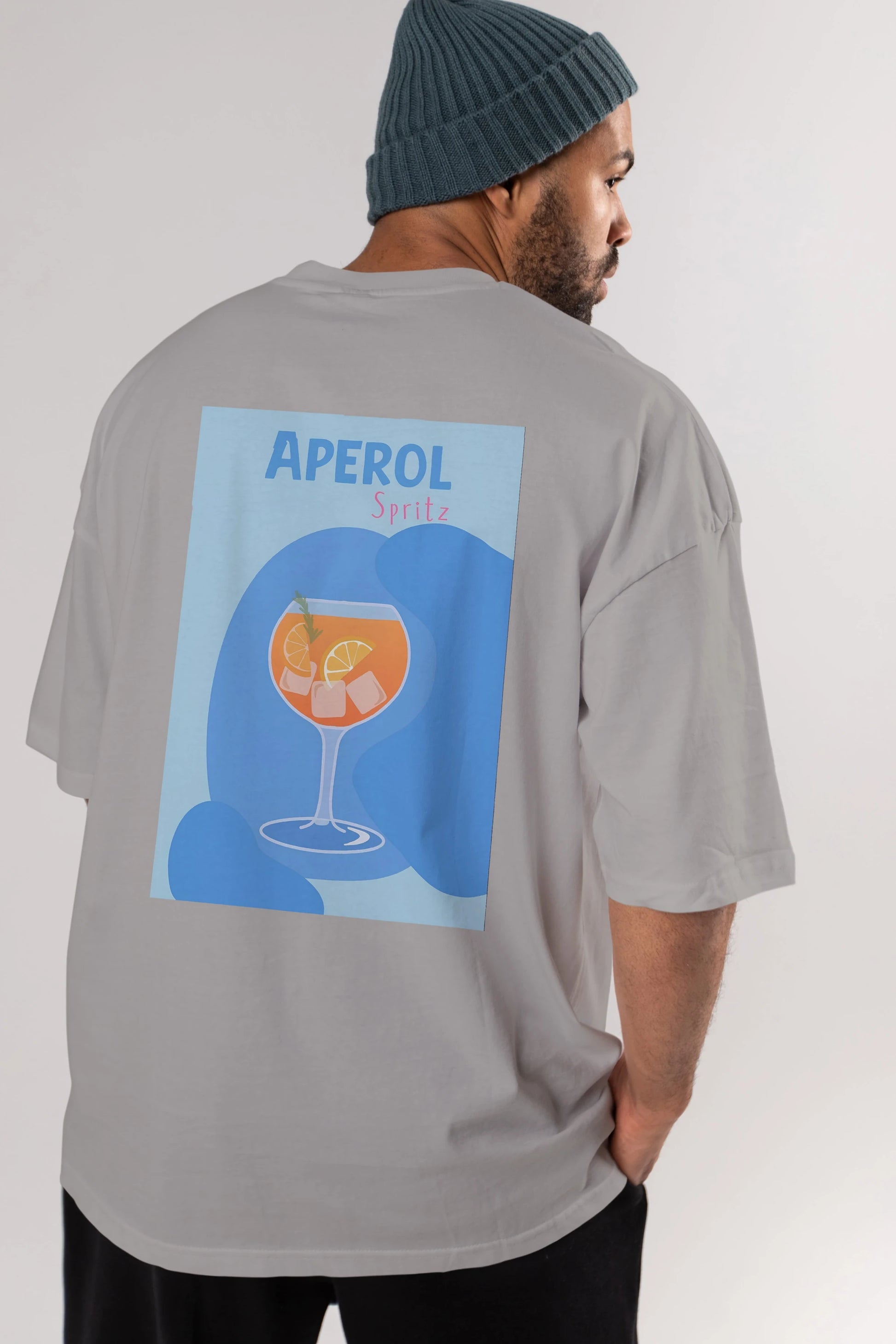 Aperol Spritz 10 Arka Baskılı Oversize t-shirt Erkek Kadın Unisex %100 Pamuk Bisiklet Yaka tişort