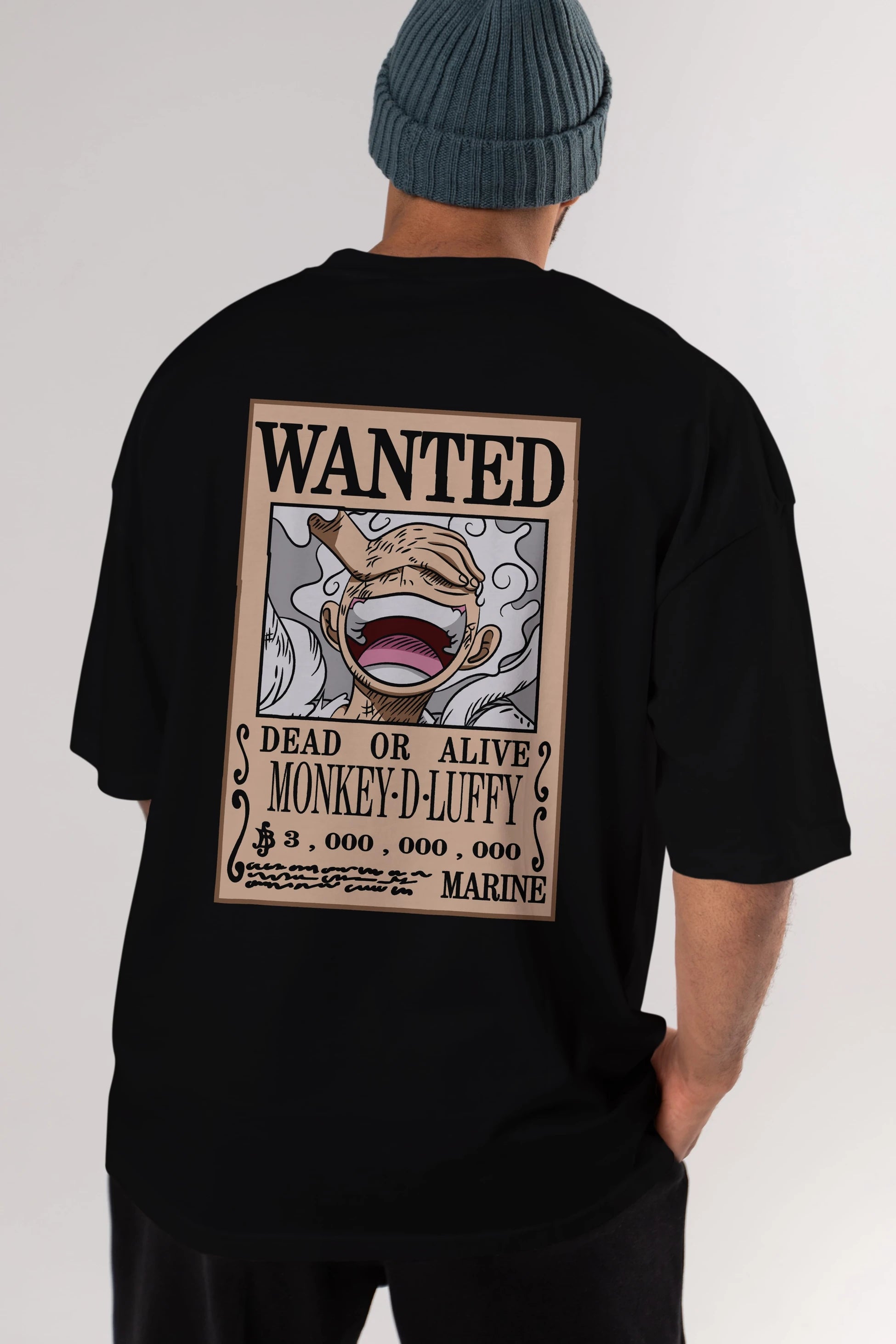 CARTEL LUFFY GEAR 5 Anime Arka Baskılı Oversize t-shirt Erkek Kadın Unisex