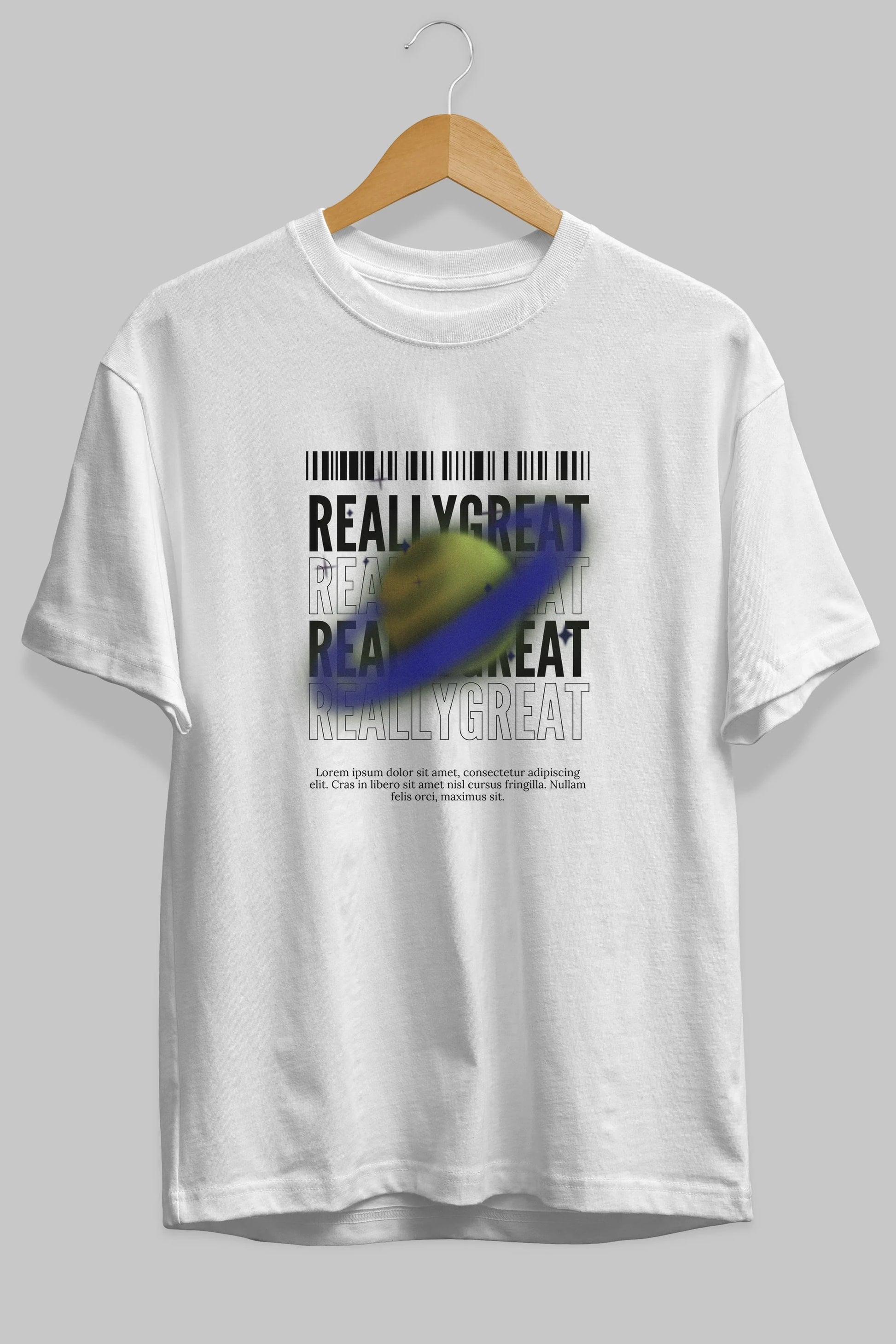 Really Great 2 Yazılı Ön Baskılı Oversize t-shirt Erkek Kadın Unisex