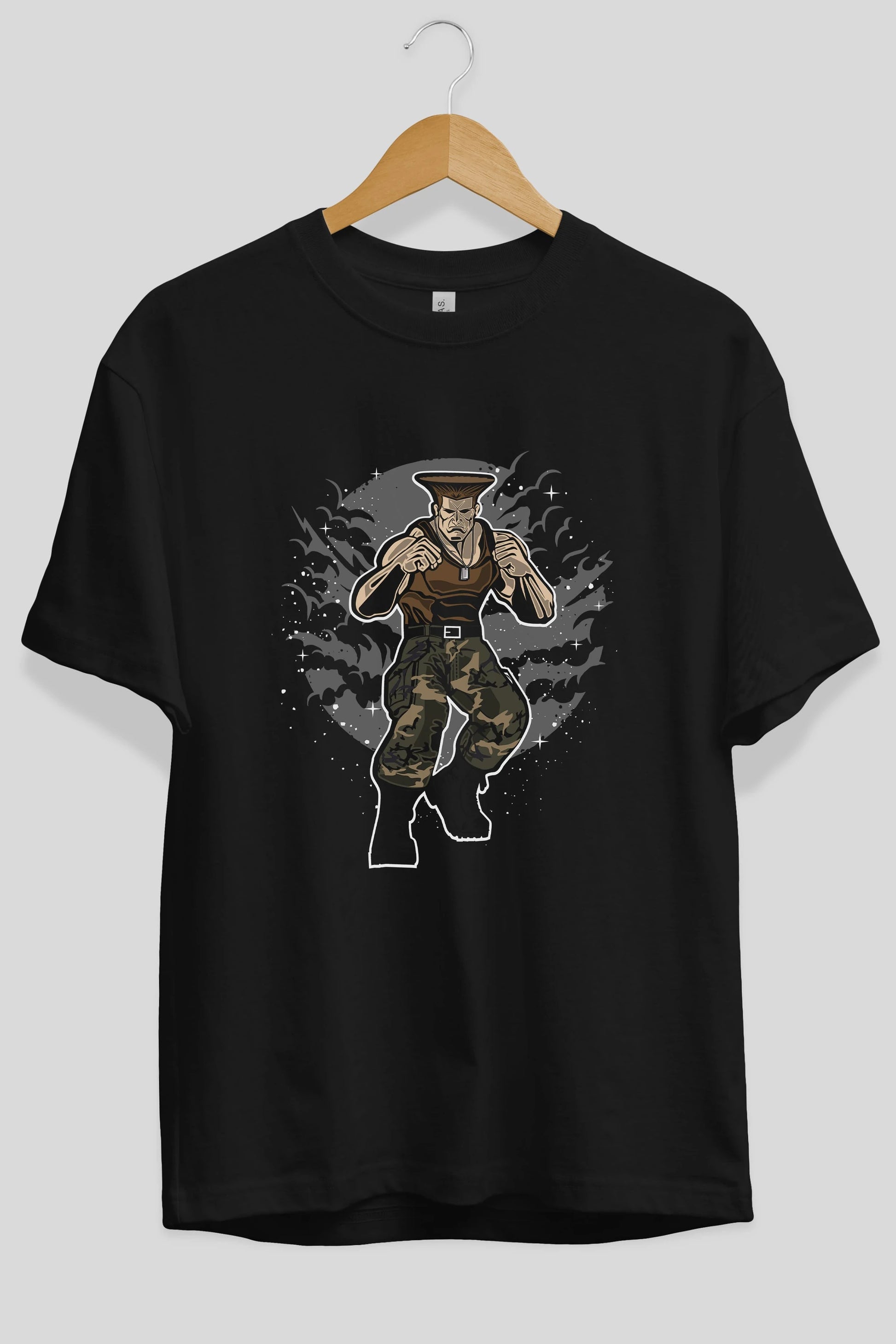 Guile Ön Baskılı Oversize t-shirt Erkek Kadın Unisex %100 Pamuk tişort