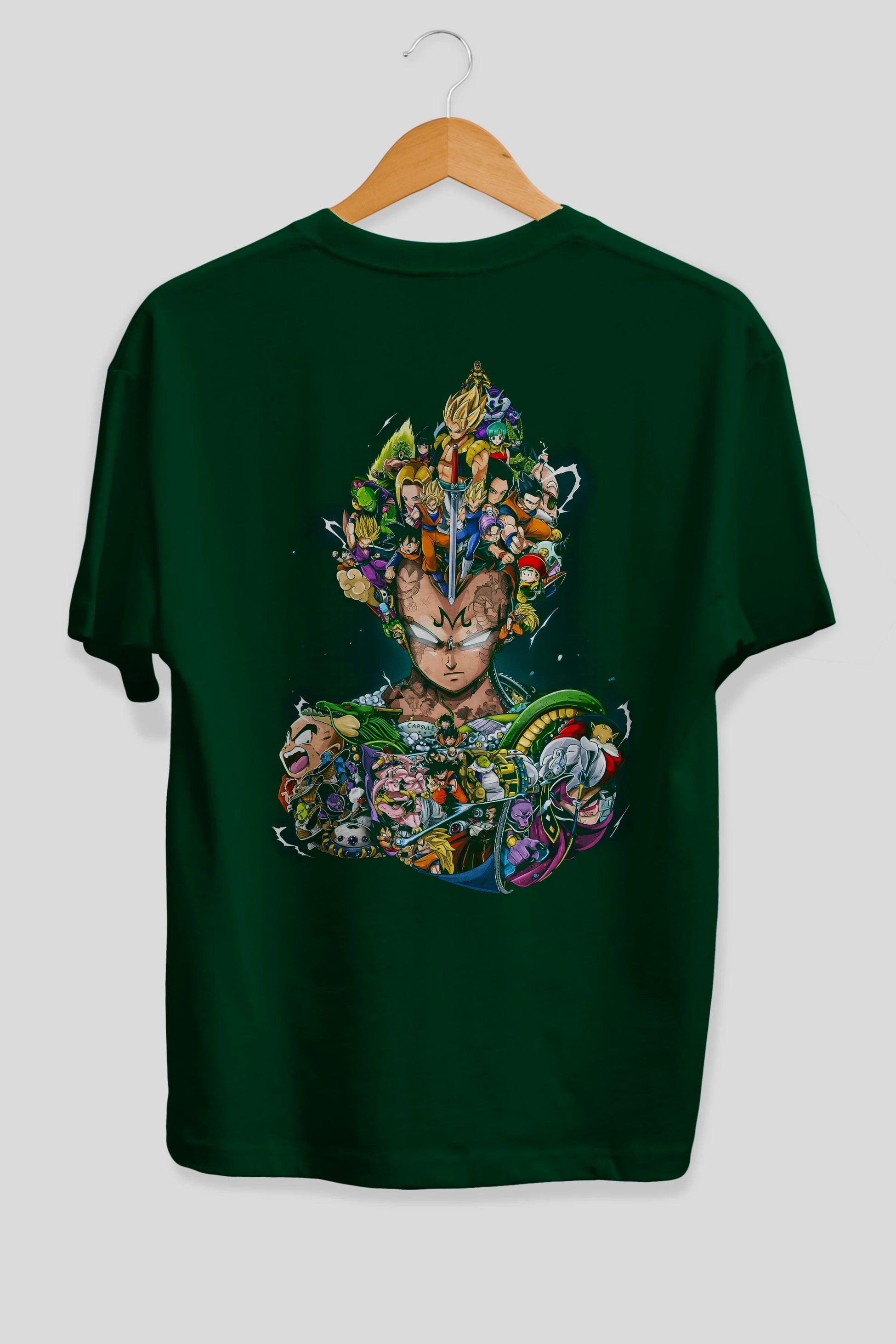 DRAGON BALL ART (3) Anime Arka Baskılı Oversize t-shirt Erkek Kadın Unisex