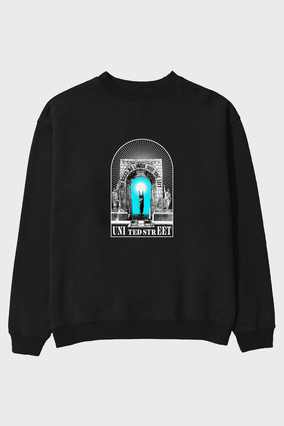 No Rules No Limits Ön Baskılı Oversize Sweatshirt Erkek Kadın Unisex