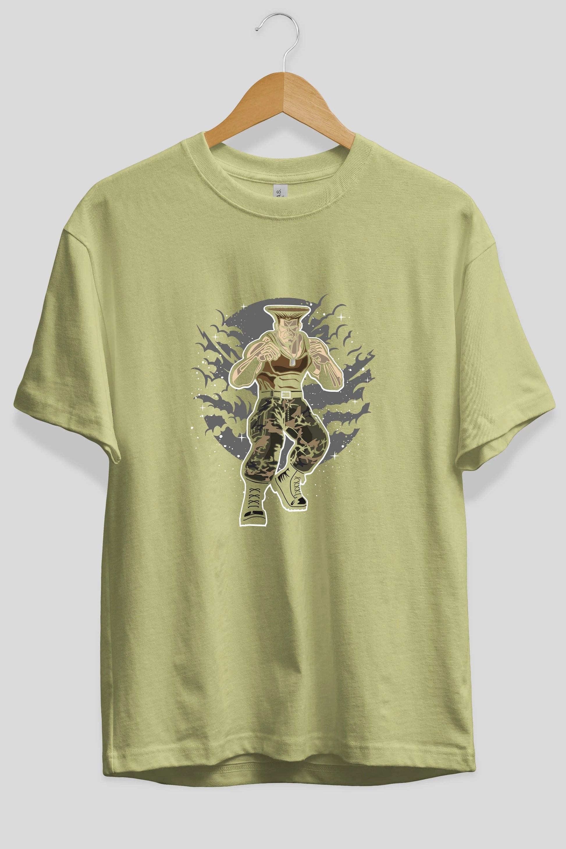 Guile Ön Baskılı Oversize t-shirt Erkek Kadın Unisex %100 Pamuk tişort