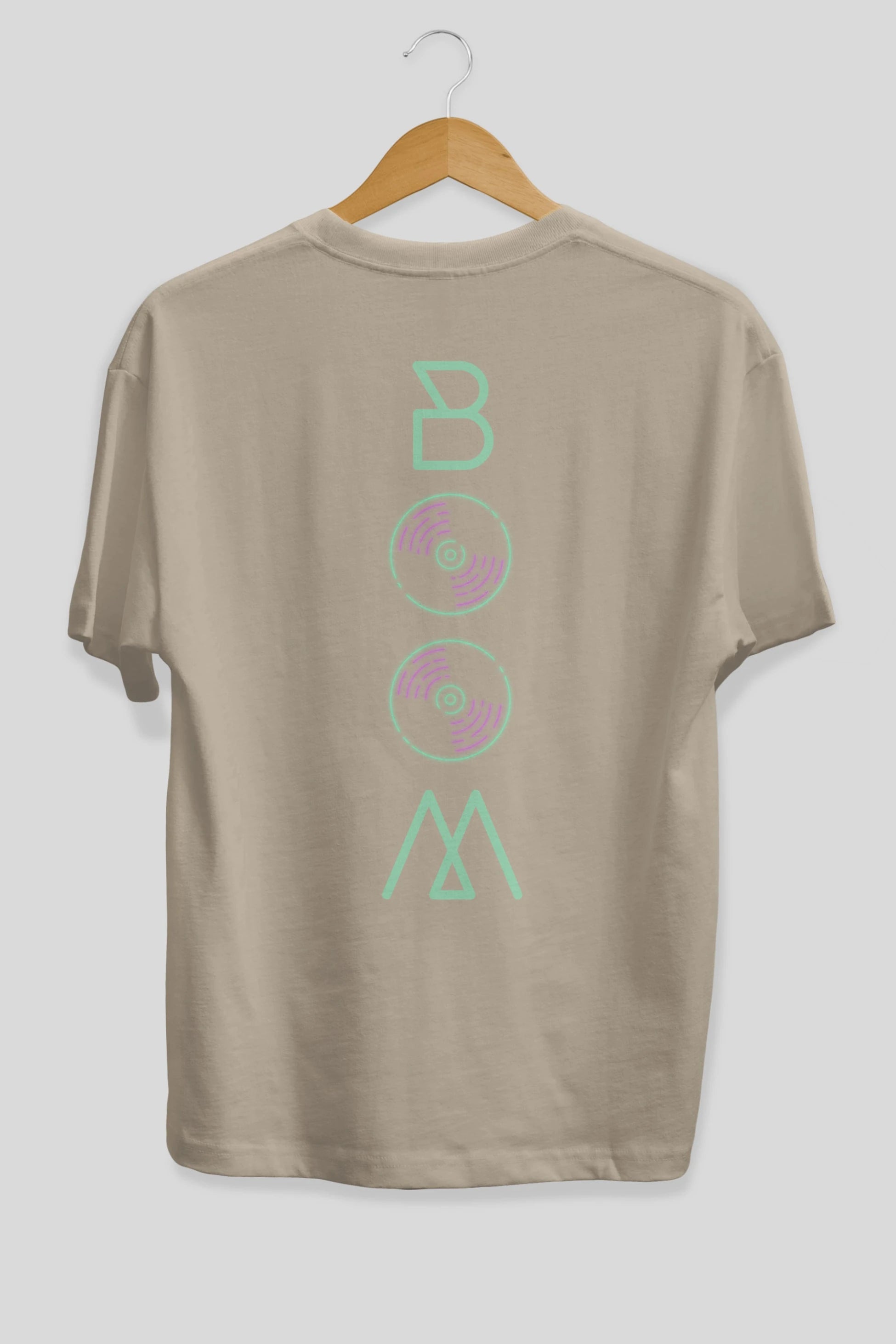 Boom Arka Baskılı Oversize t-shirt Erkek Kadın Unisex